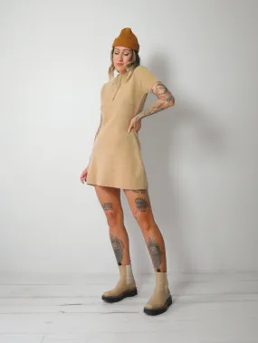 1960's Camel Angora Sweater dress