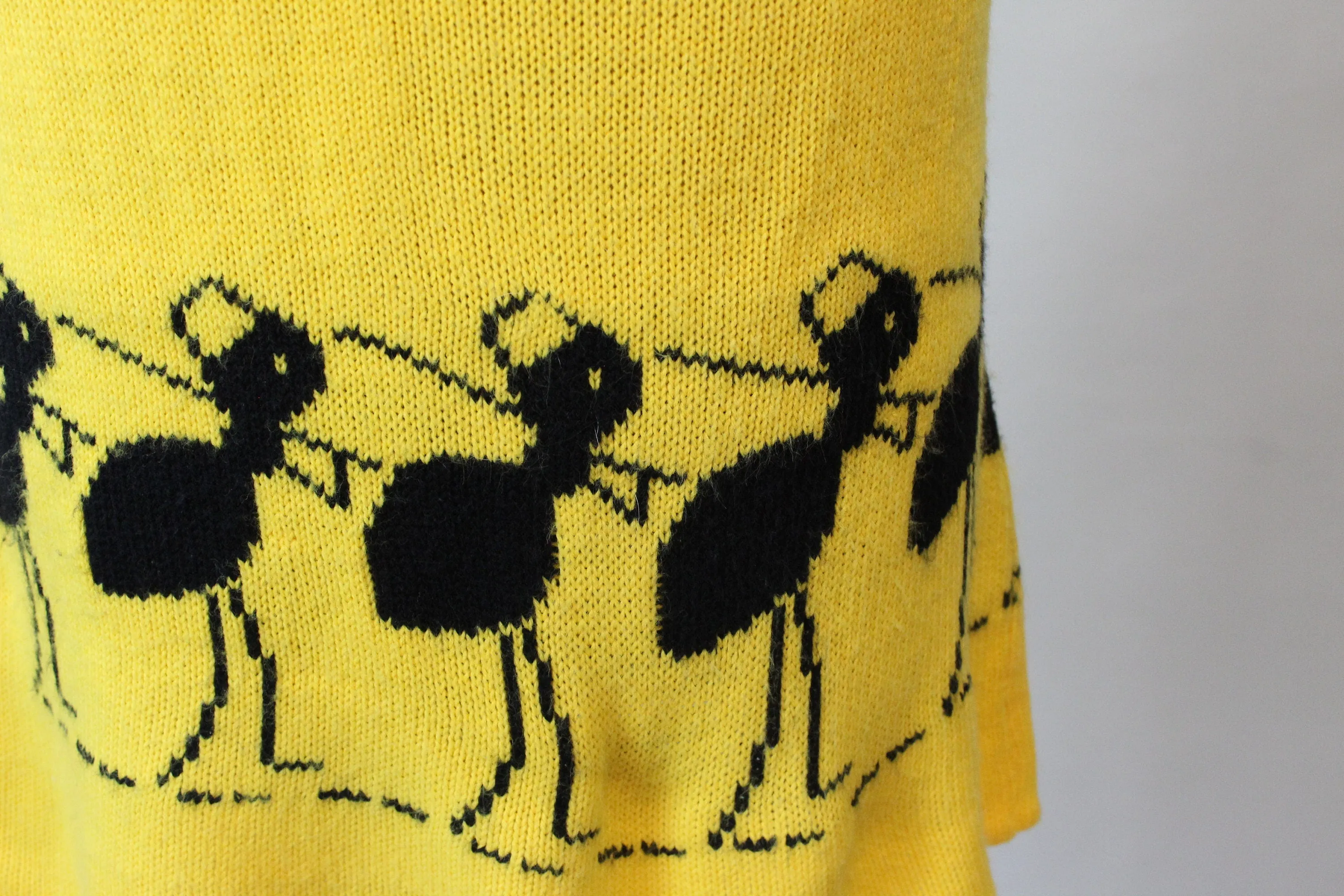 1970s ANTS novelty KNIT dress small | new fall