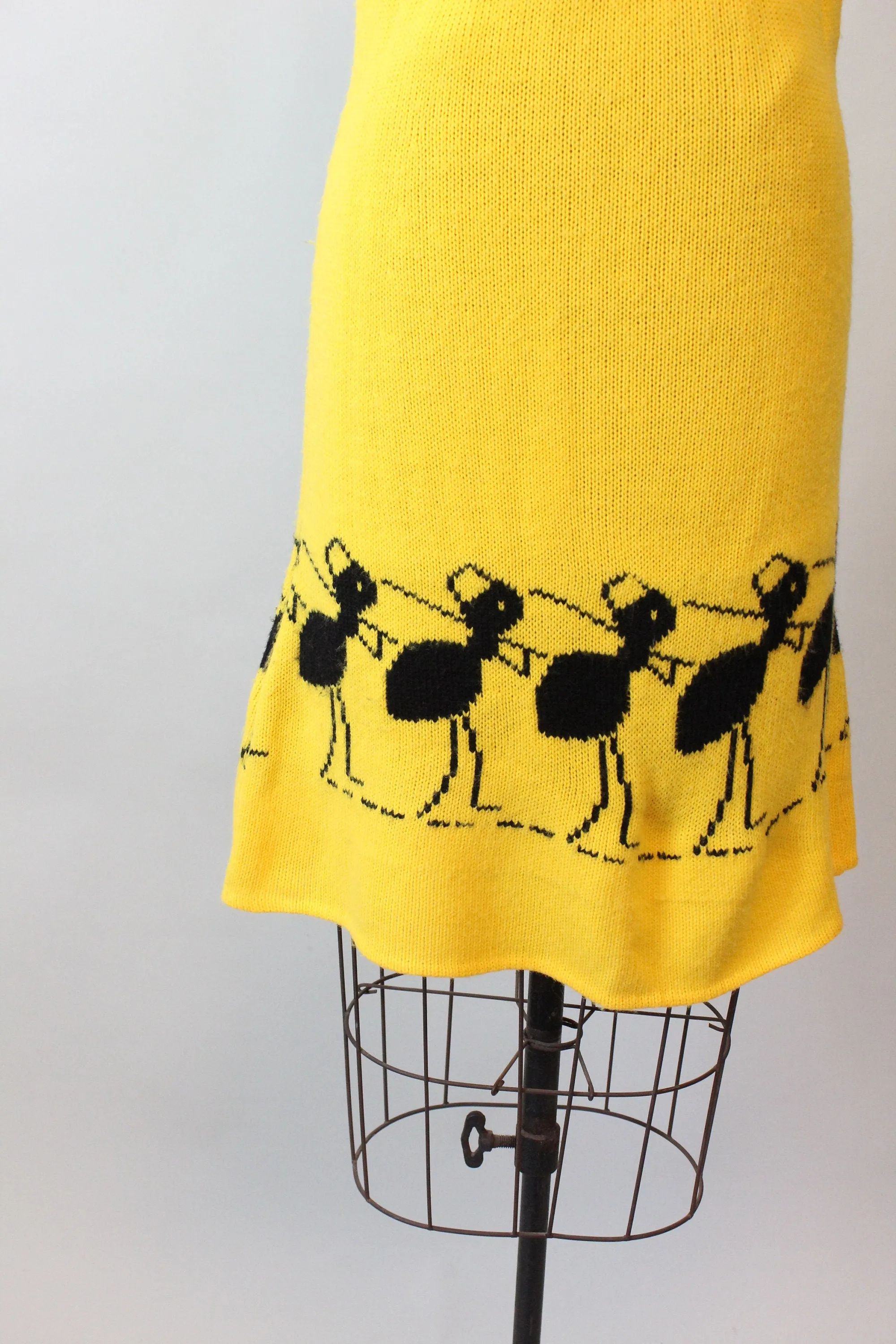 1970s ANTS novelty KNIT dress small | new fall