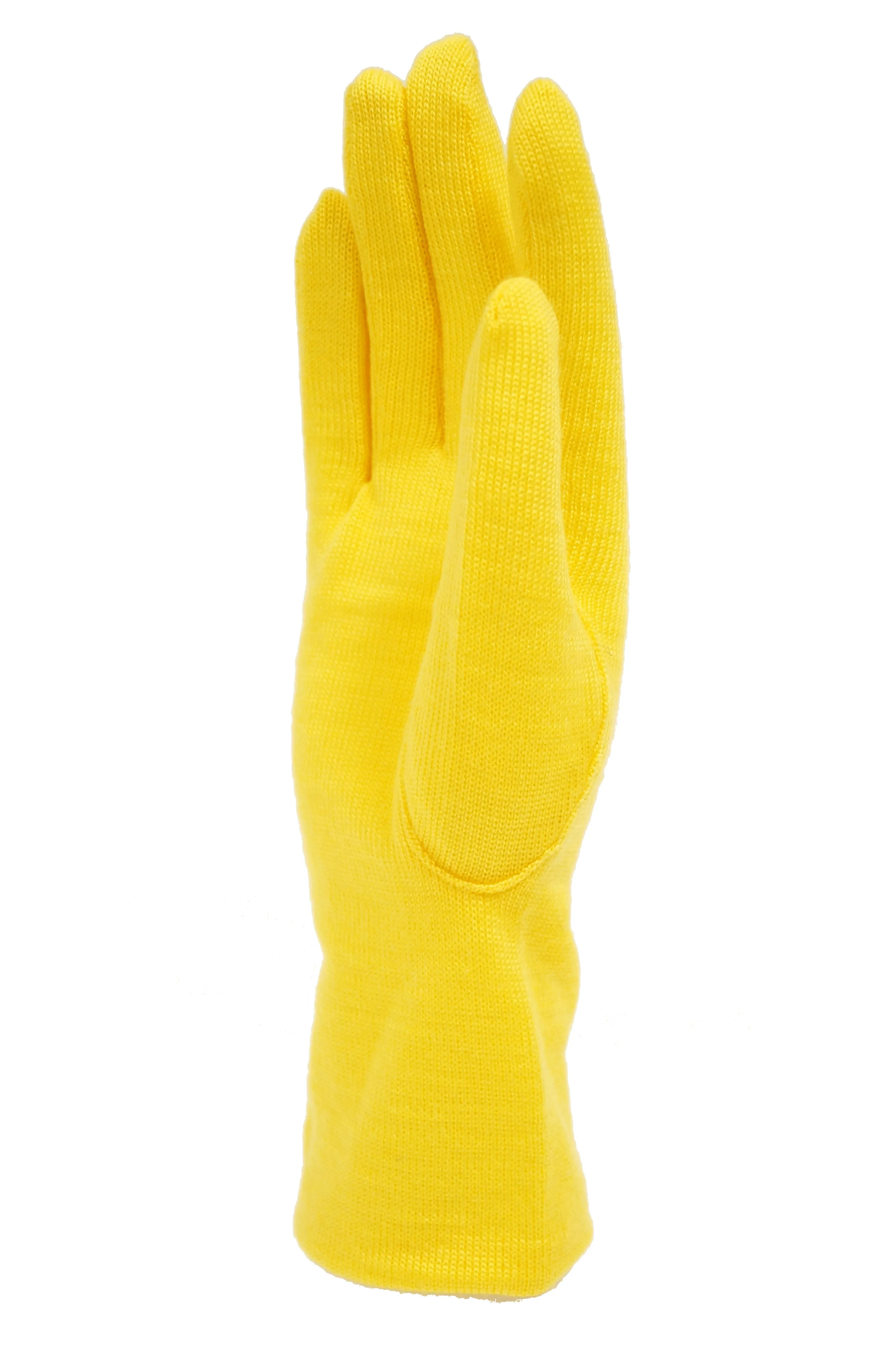 1980s Yohji Yamamoto Yellow Wool Blend Knit Gloves