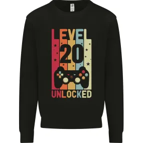 20th Birthday 20-Year-Old Level Up Gaming Men's Sweatshirt Jumper