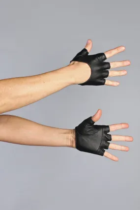 5D x Steam Trunk Half Gloves - leather