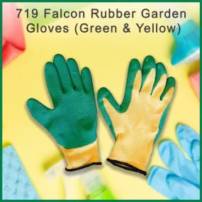 719 Falcon Rubber Garden Gloves (Green & Yellow)