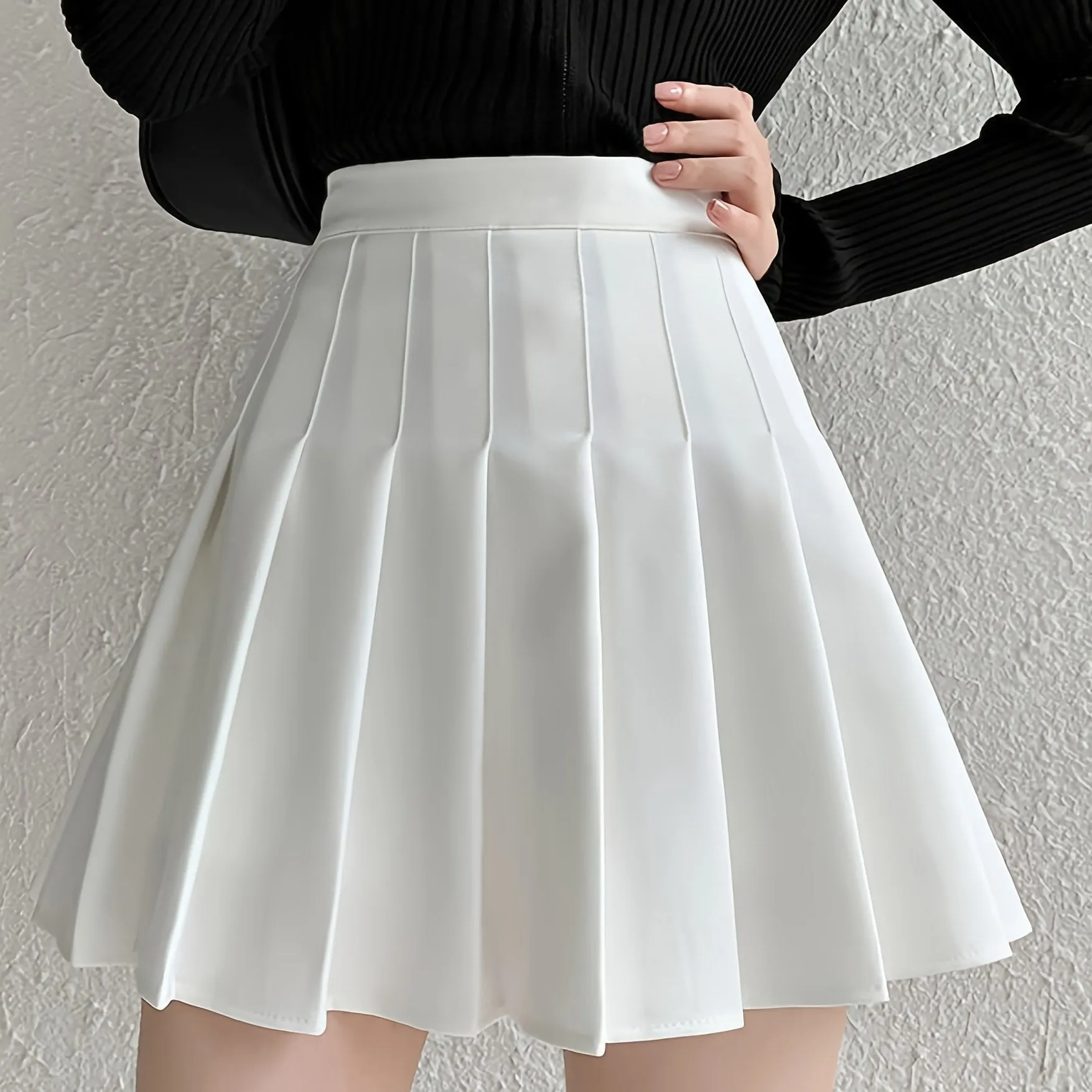 A Line Pleated Skirt