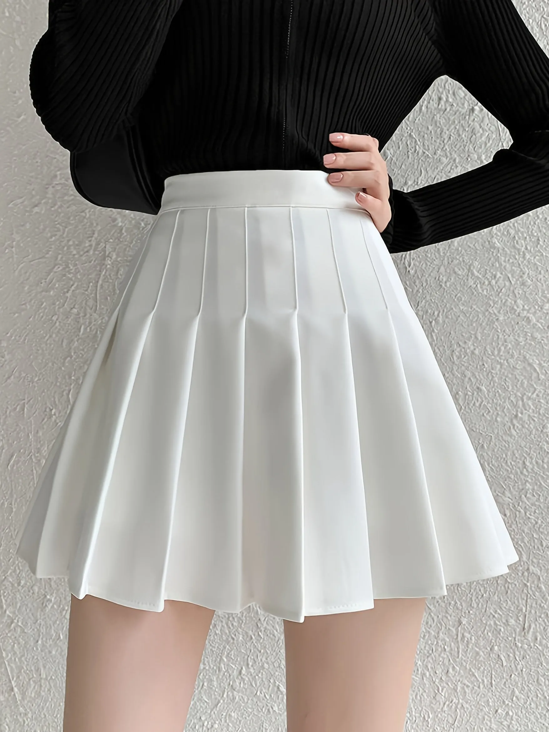 A Line Pleated Skirt