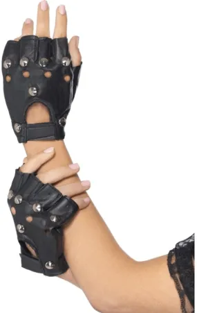 Adult Studded Punk Gloves