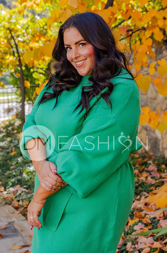 Alesha Kelly Green Sweater Dress - DM Exclusive - Maternity Friendly - Restocked