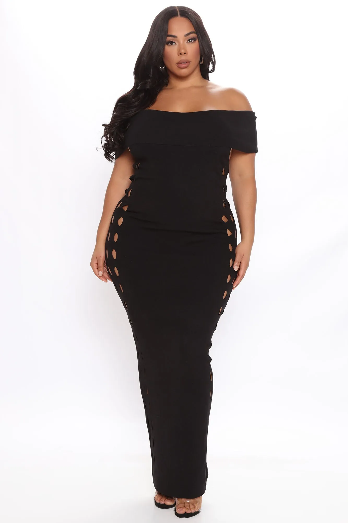 All Night Sweater Maxi Dress - Black