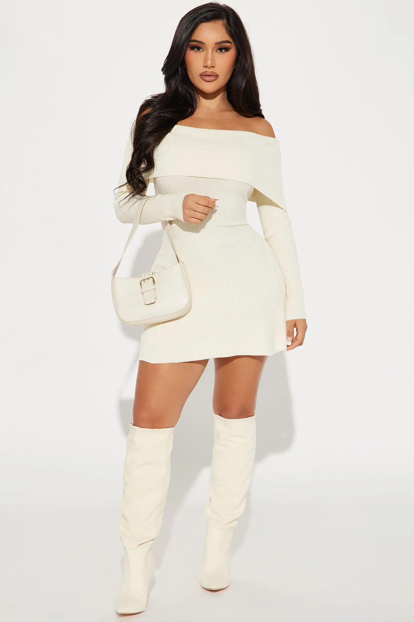 Amara Sweater Mini Dress - Ivory