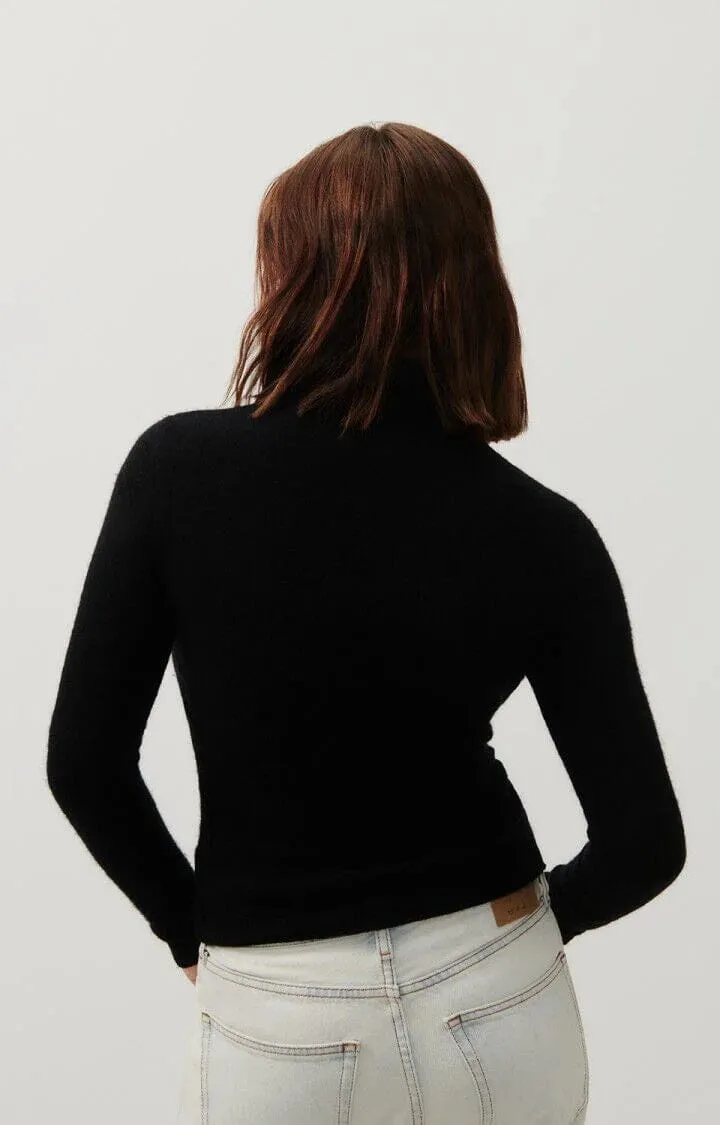 American Vintage Xinow Turtle Neck Jumper- Black