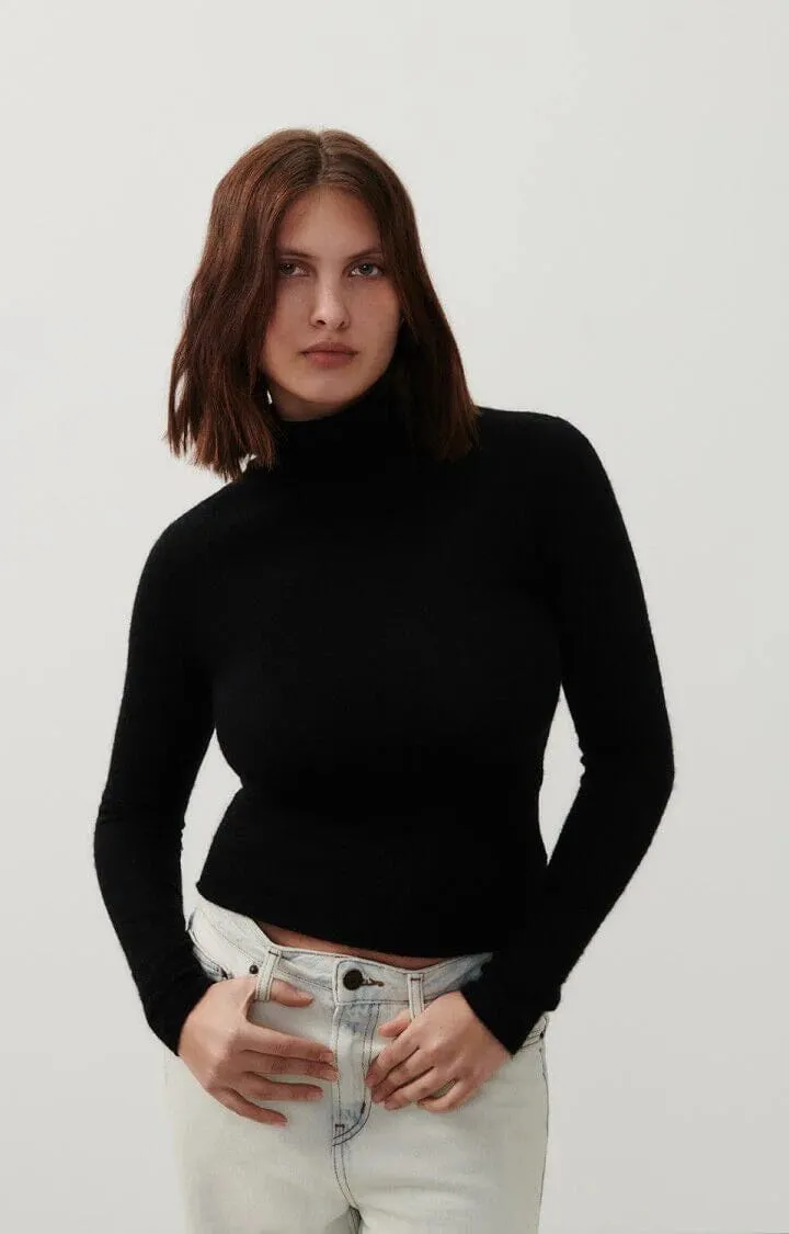 American Vintage Xinow Turtle Neck Jumper- Black