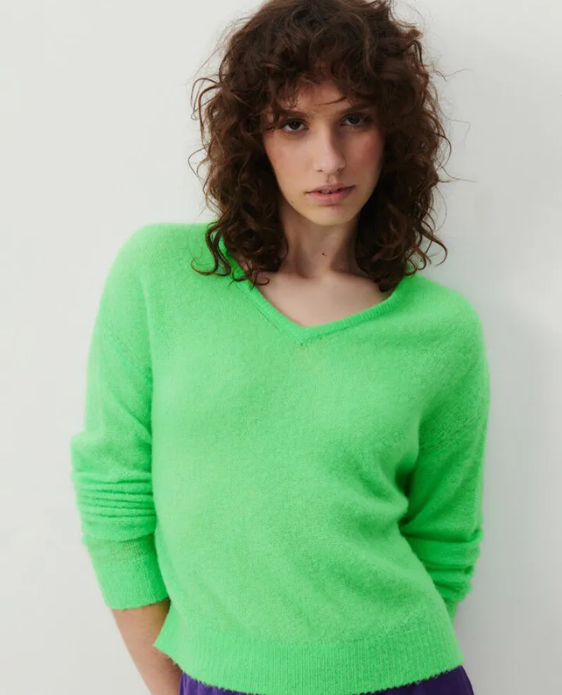 American Vintage Zakday Parrot Green Knit