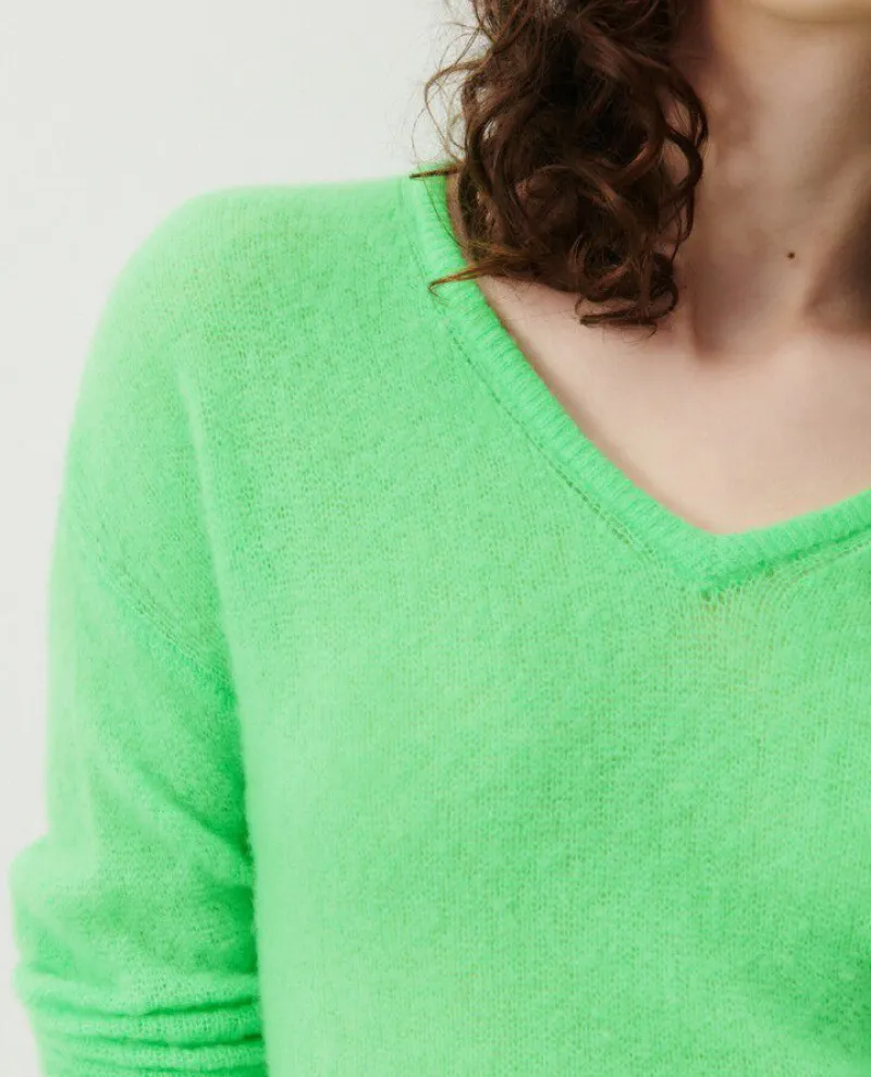 American Vintage Zakday Parrot Green Knit