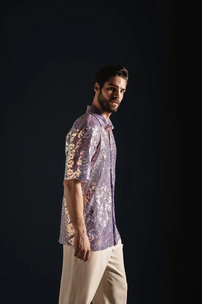 Anora Shirt Sequined Purple