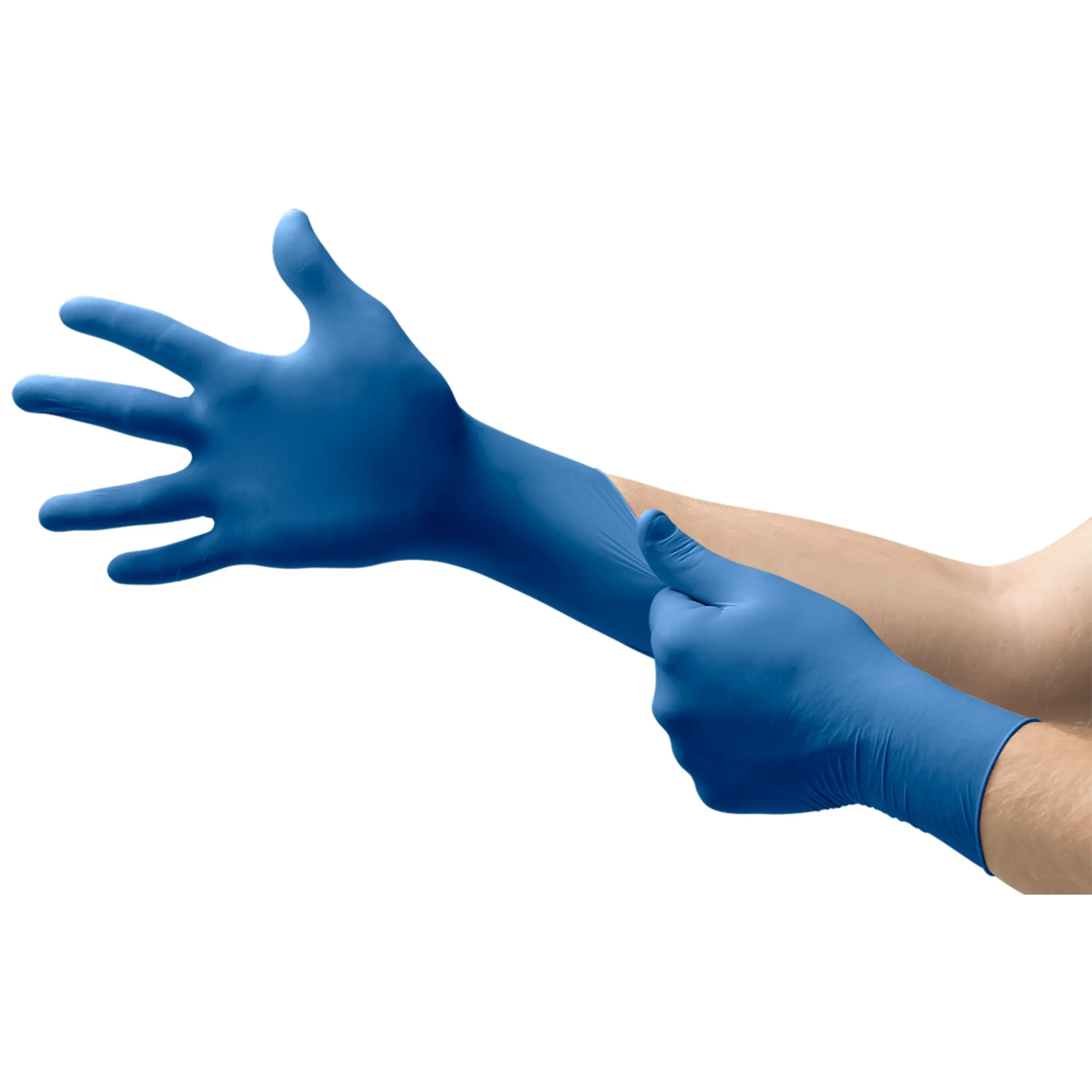 Ansell MICROFLEX US-200 UltraSense Powder-Free Nitrile Exam Glove, Blue, Large, Box of 100, Case of 10 Boxes