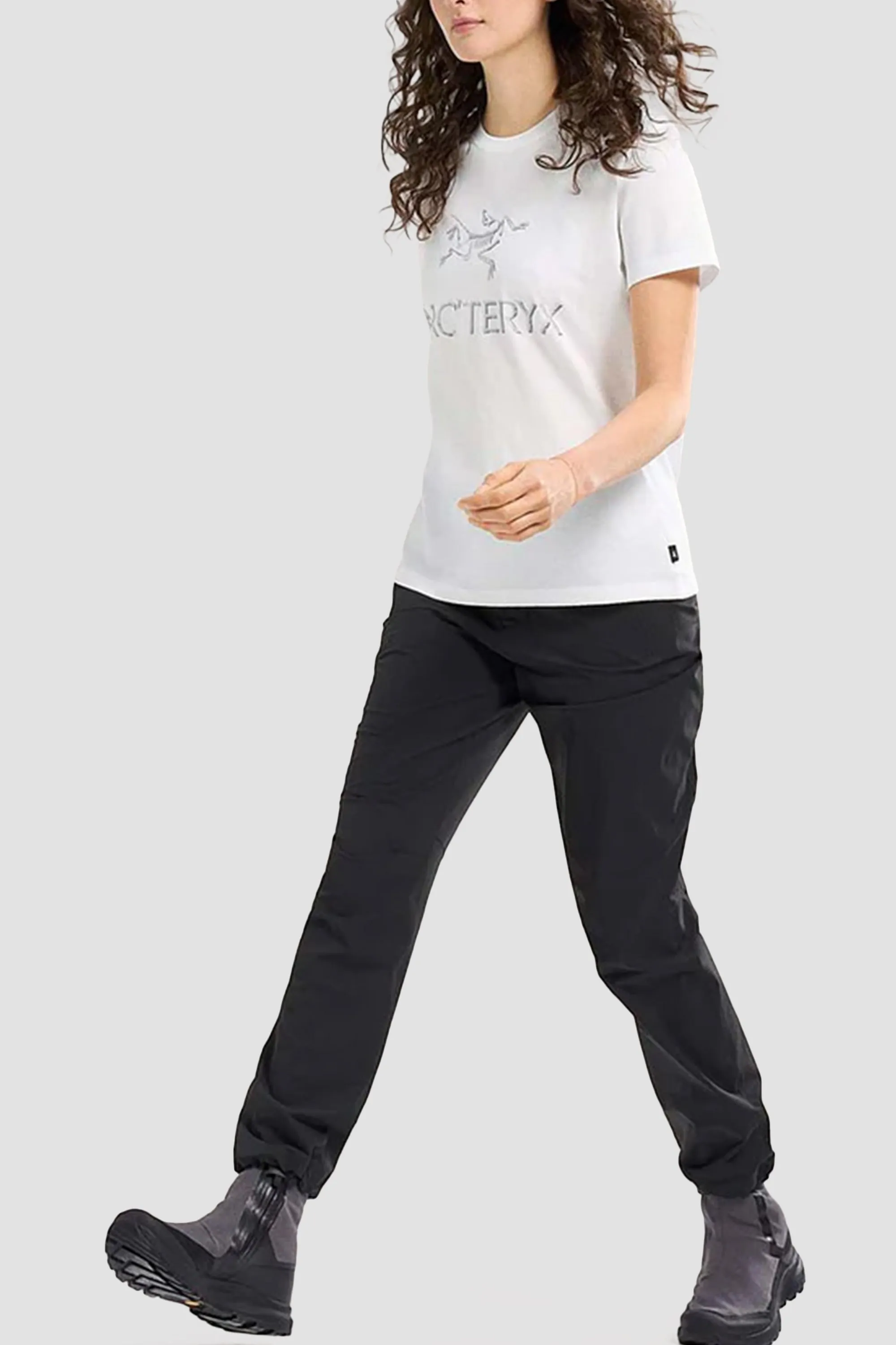 Arc'teryx Women's Arc'Word Cotton T-Shirt in White Light