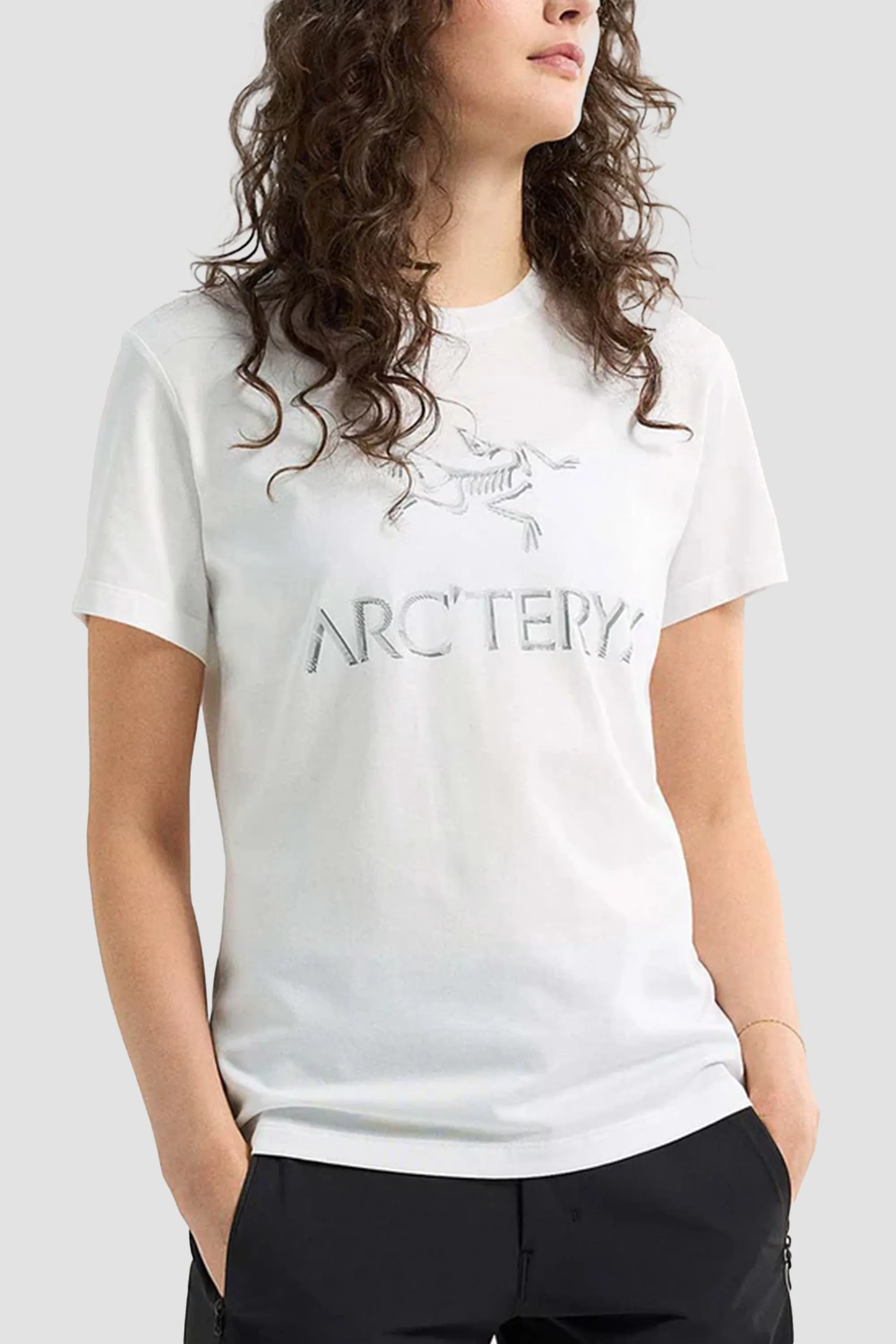 Arc'teryx Women's Arc'Word Cotton T-Shirt in White Light