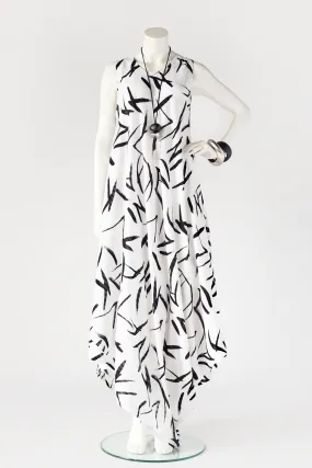 Avant Garde Dress in Graffiti Crinkle