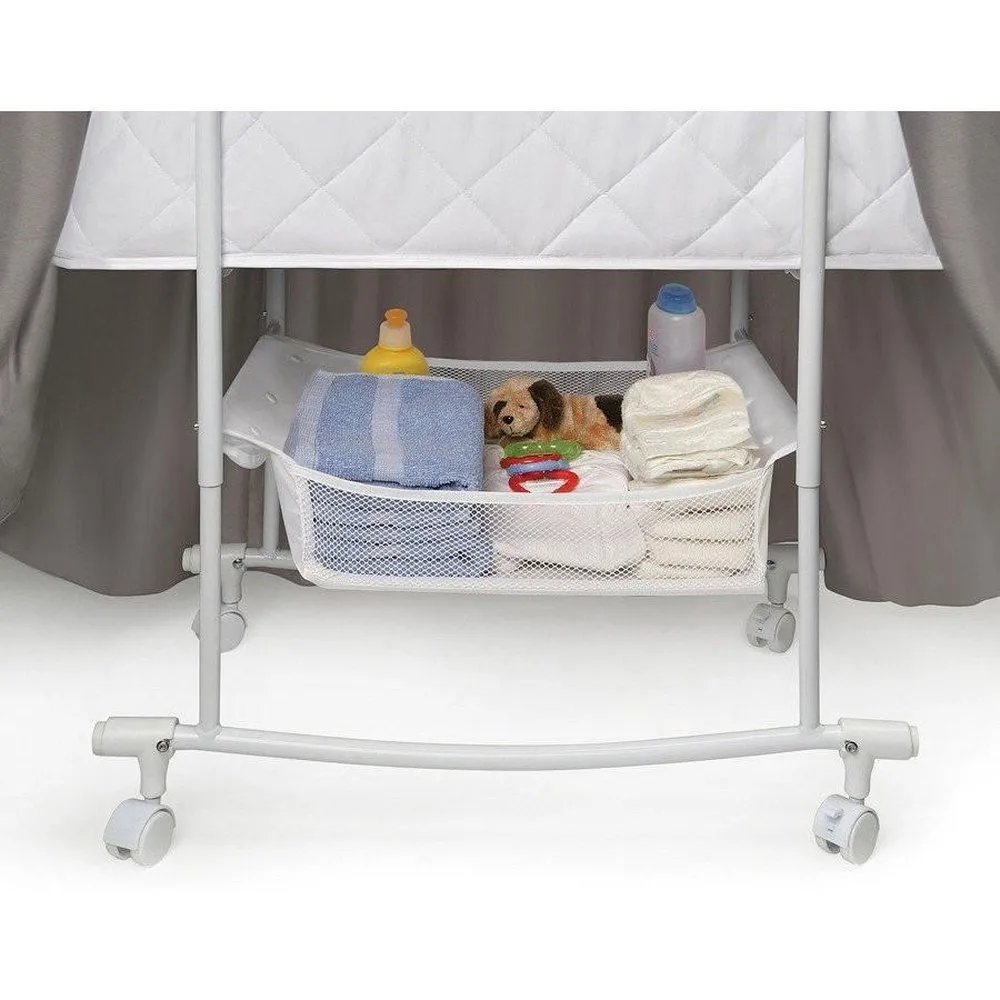 Badger Basket Wishes Oval Baby Bassinet Gray