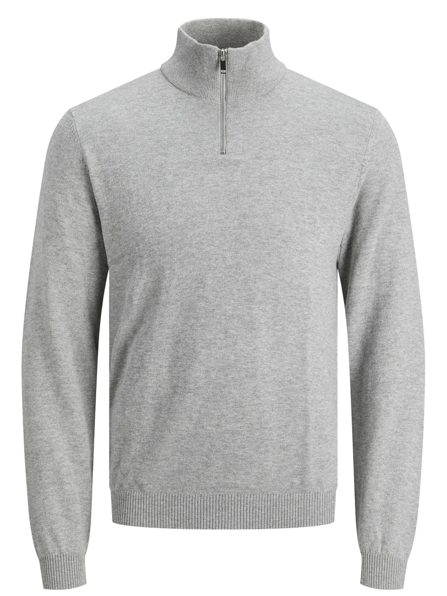 Basic Knit High Neck - Light Grey Melange