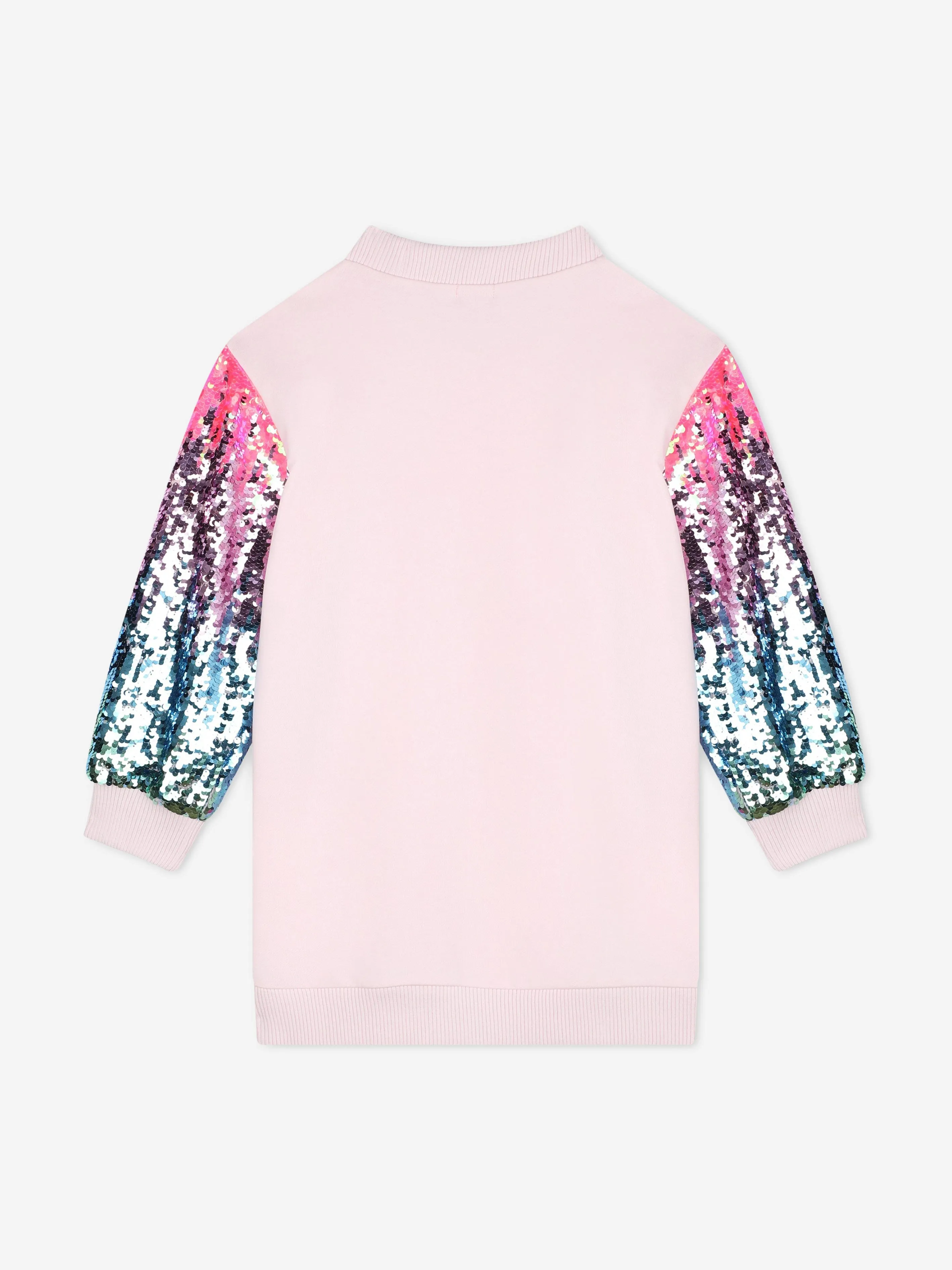 Billieblush Girls Sequin Sleeve Sweater Dress in Pink