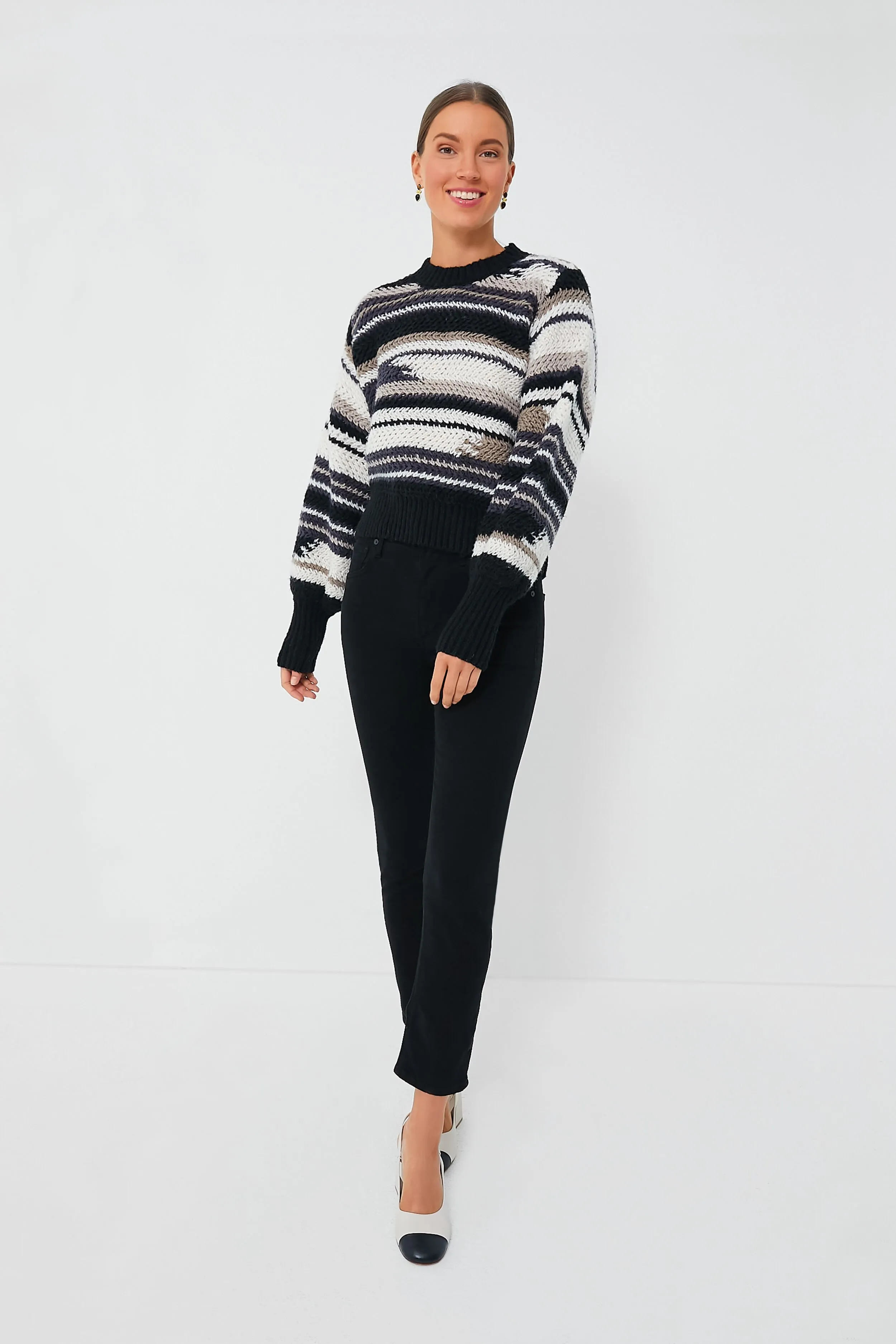 Black Asheville Stripe Sweater