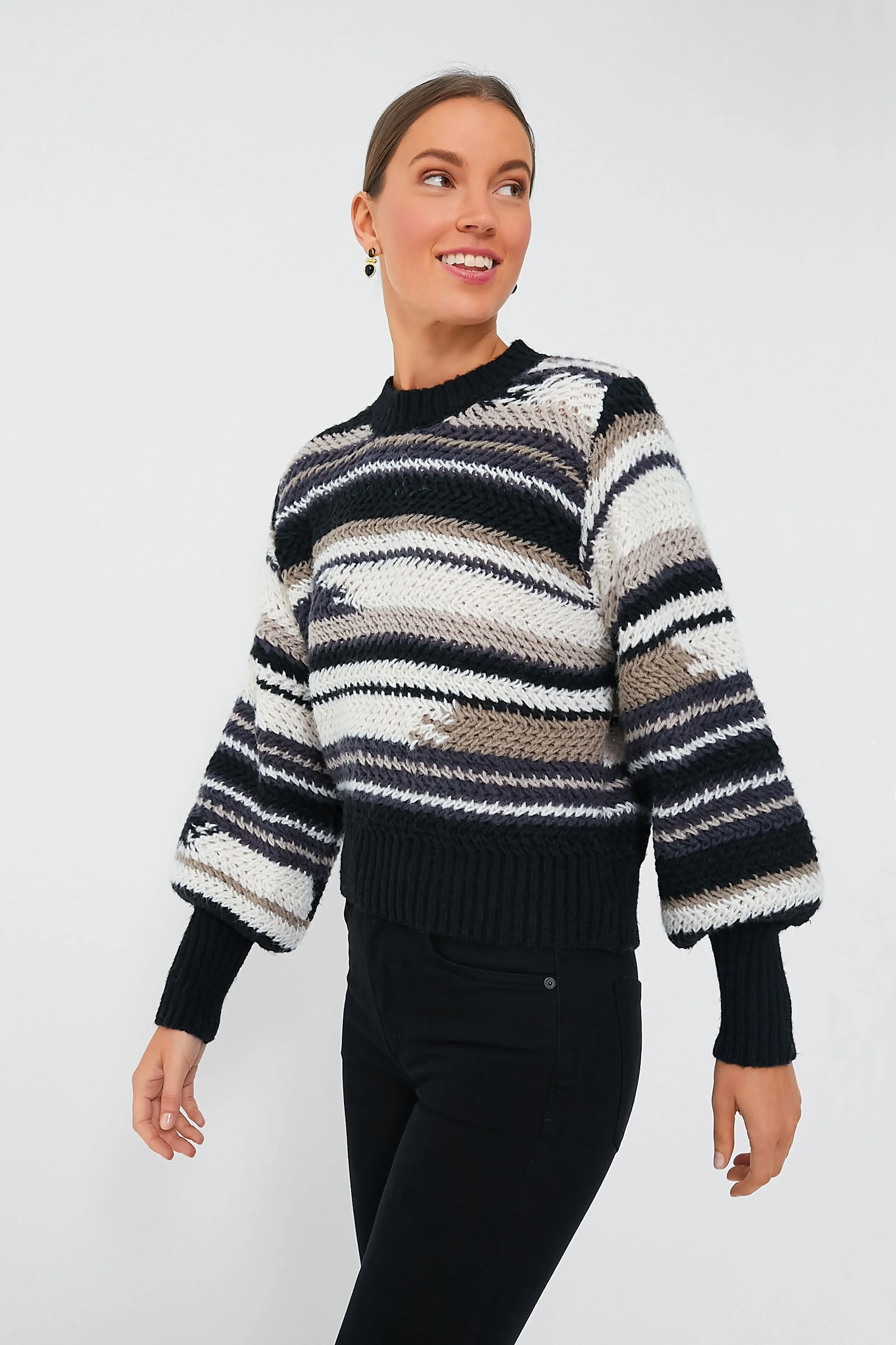 Black Asheville Stripe Sweater