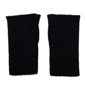 Black Minimalist Alpaca Gloves by SLATE   SALT