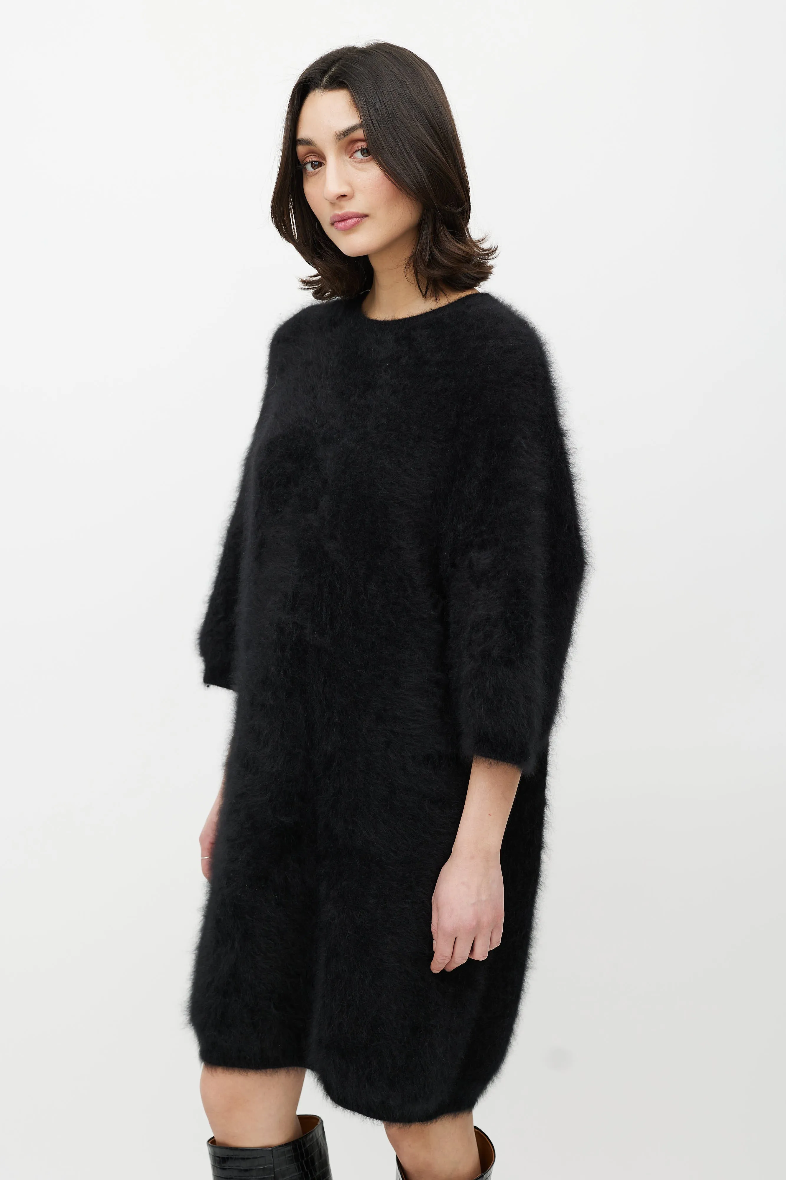 Black Mohair Sweater Dress