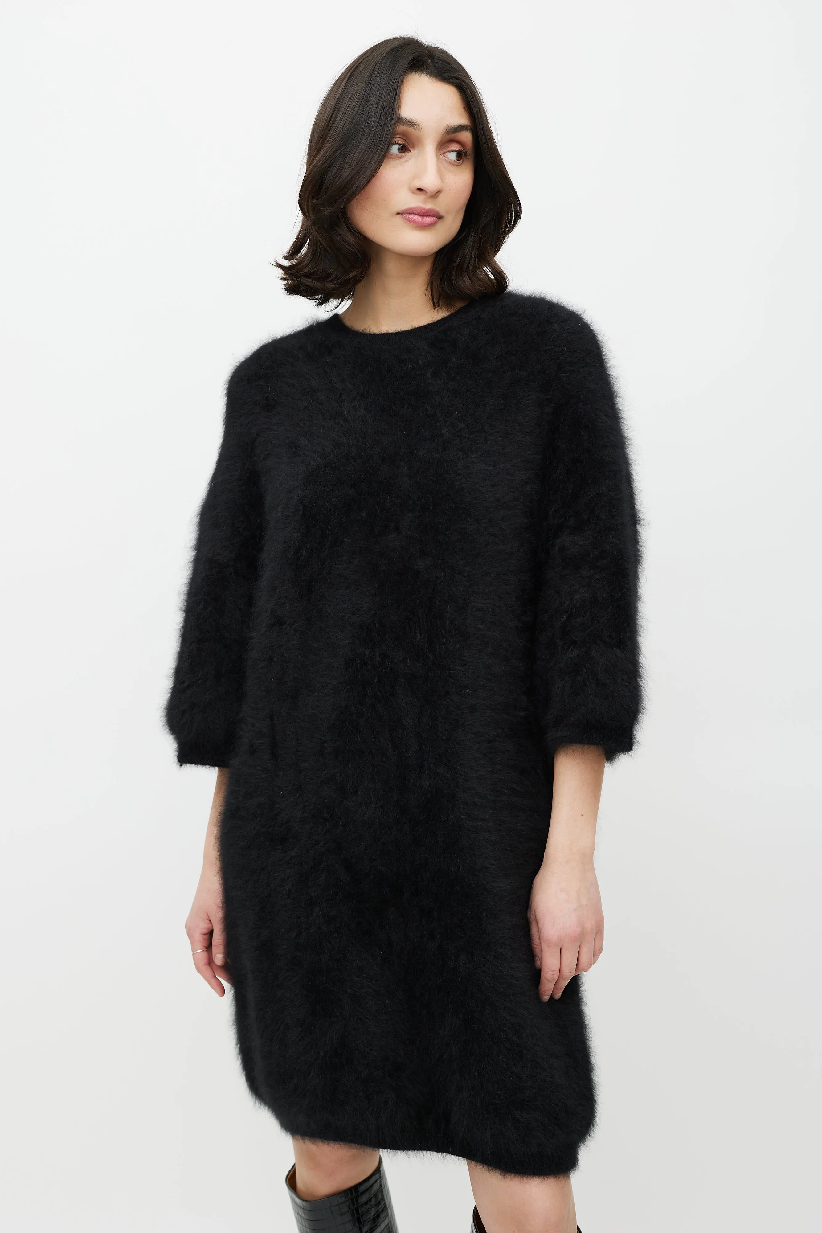 Black Mohair Sweater Dress