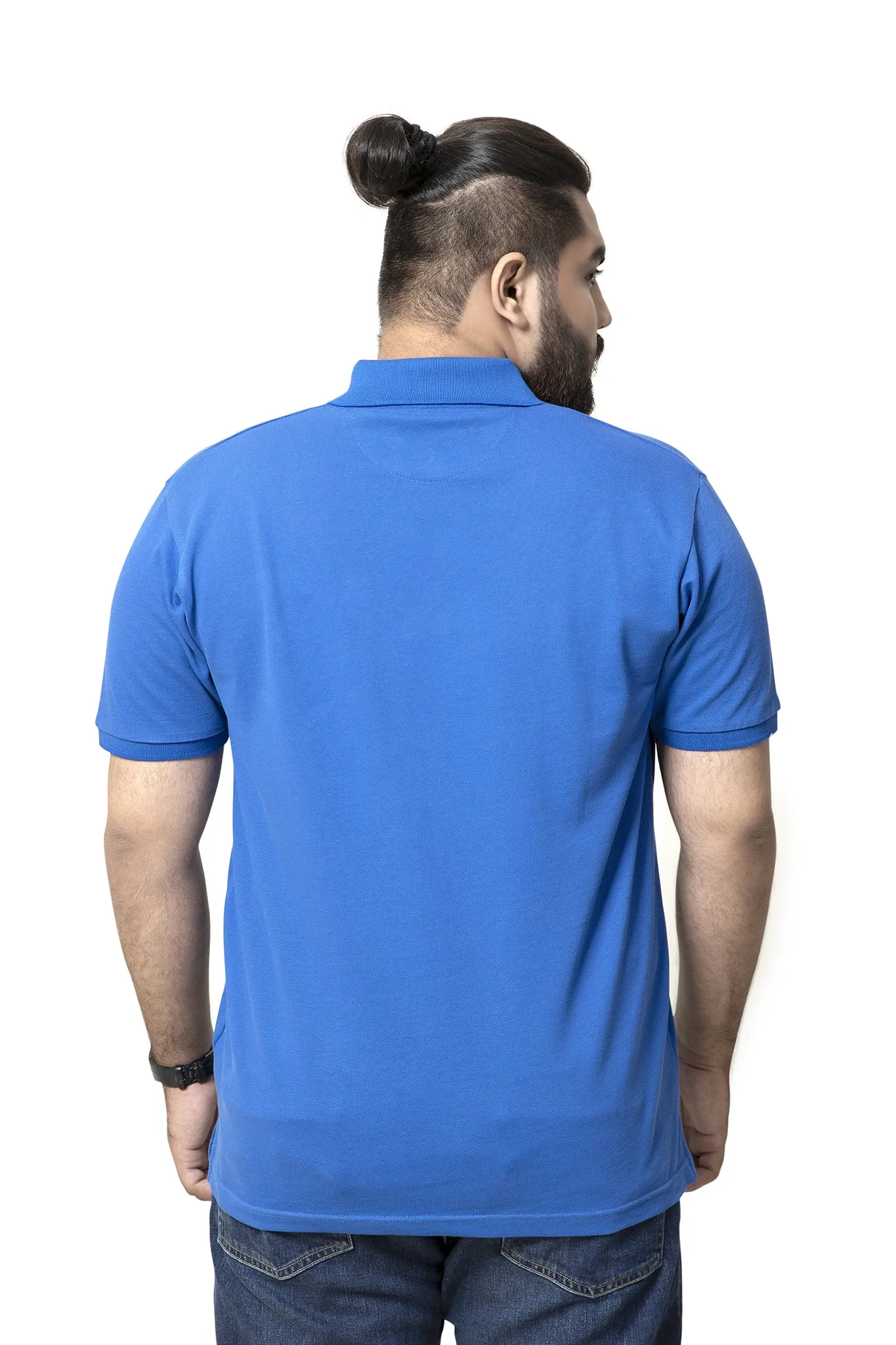 Blue Pocket Polo (Plus Size) - A20 - MP0015P