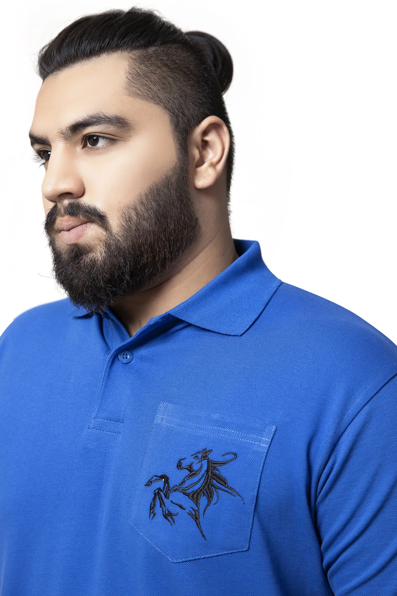 Blue Pocket Polo (Plus Size) - A20 - MP0015P