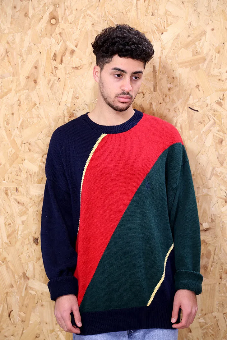 Bright Striped 90s Jumper