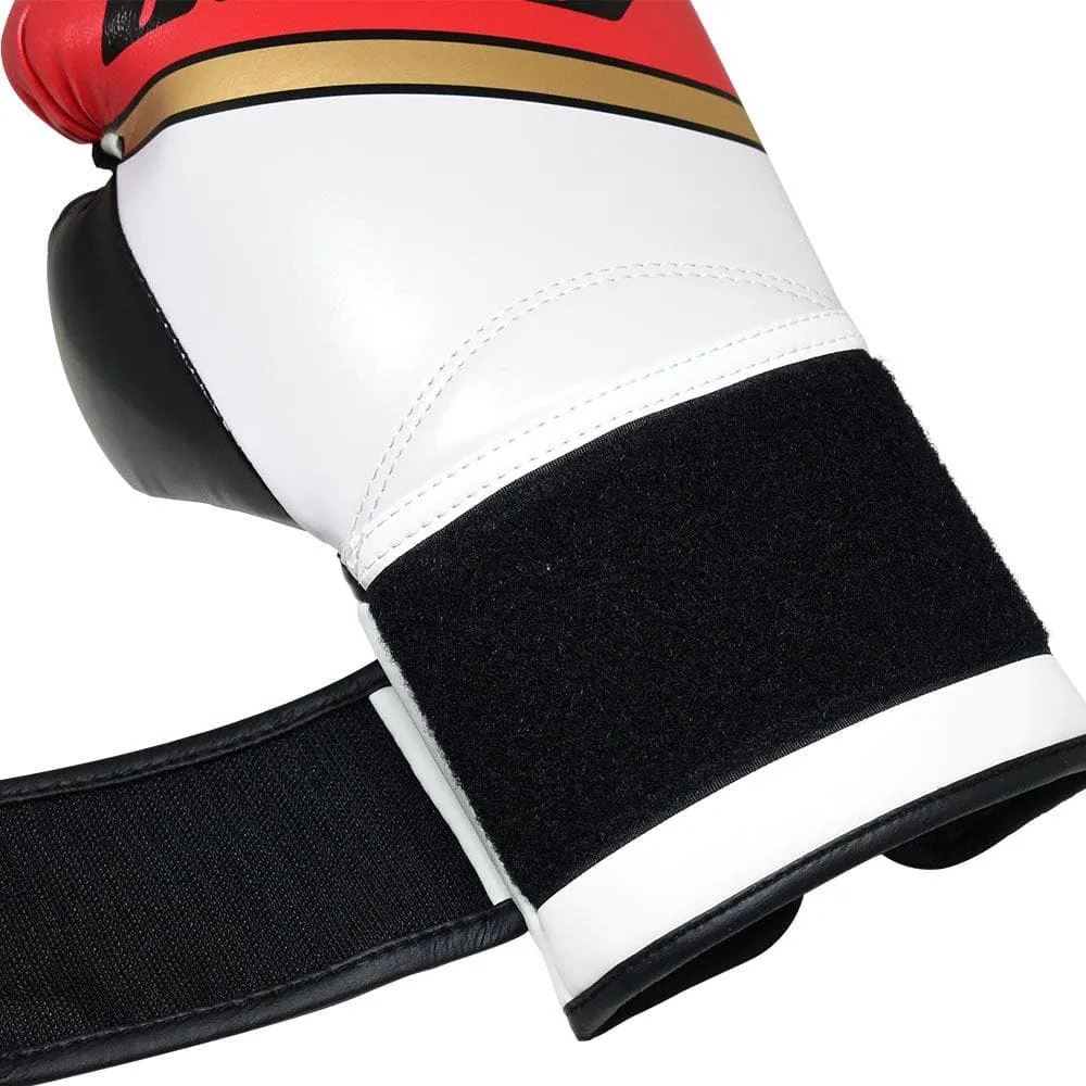 Bulls Professional Classic Boxing Gloves - Red/White