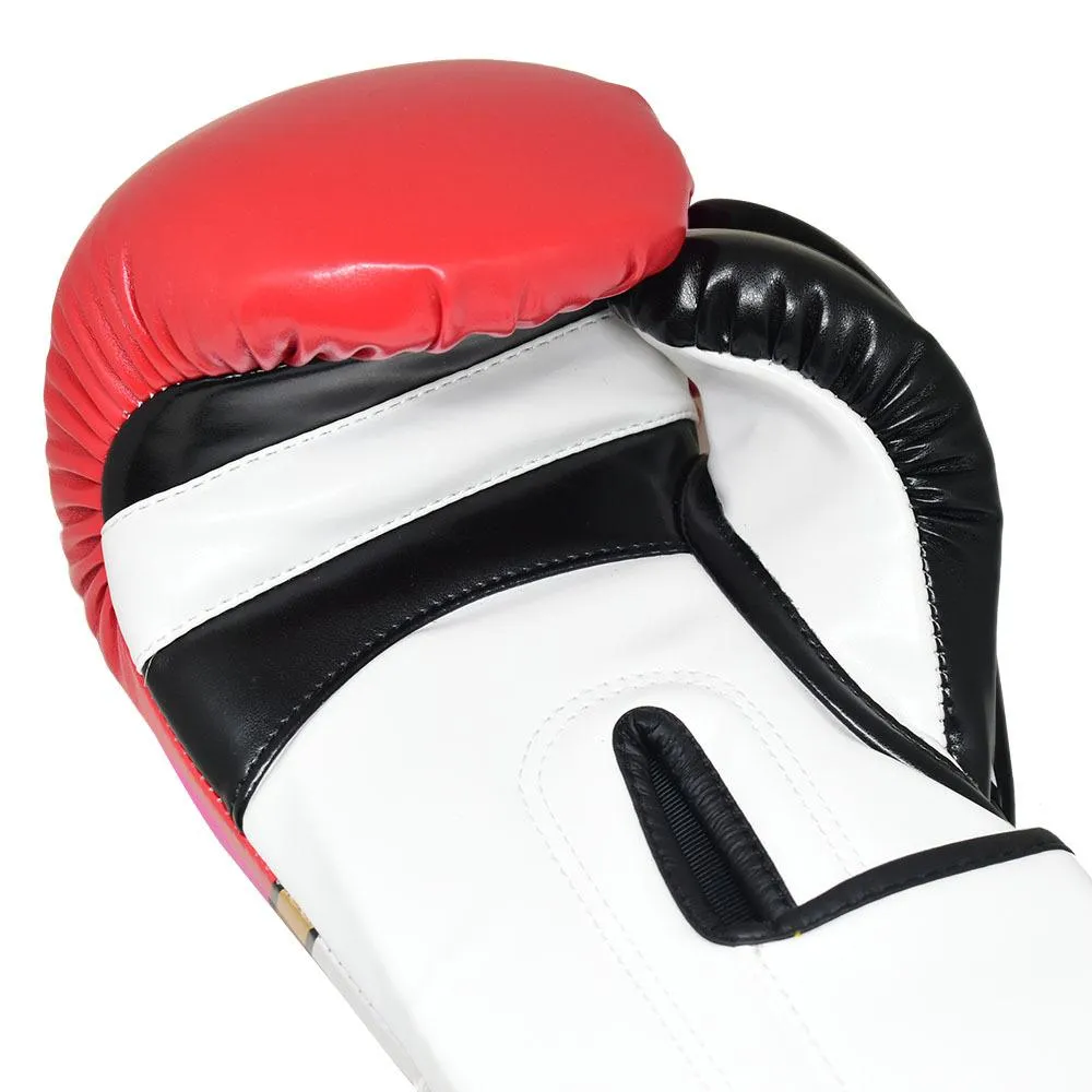 Bulls Professional Classic Boxing Gloves - Red/White