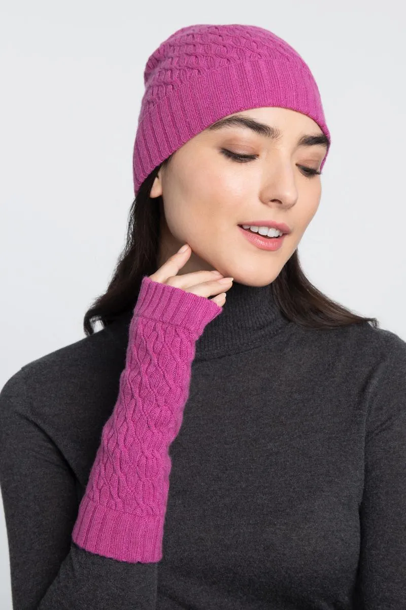 Cashmere Textured Fingerless Gloves