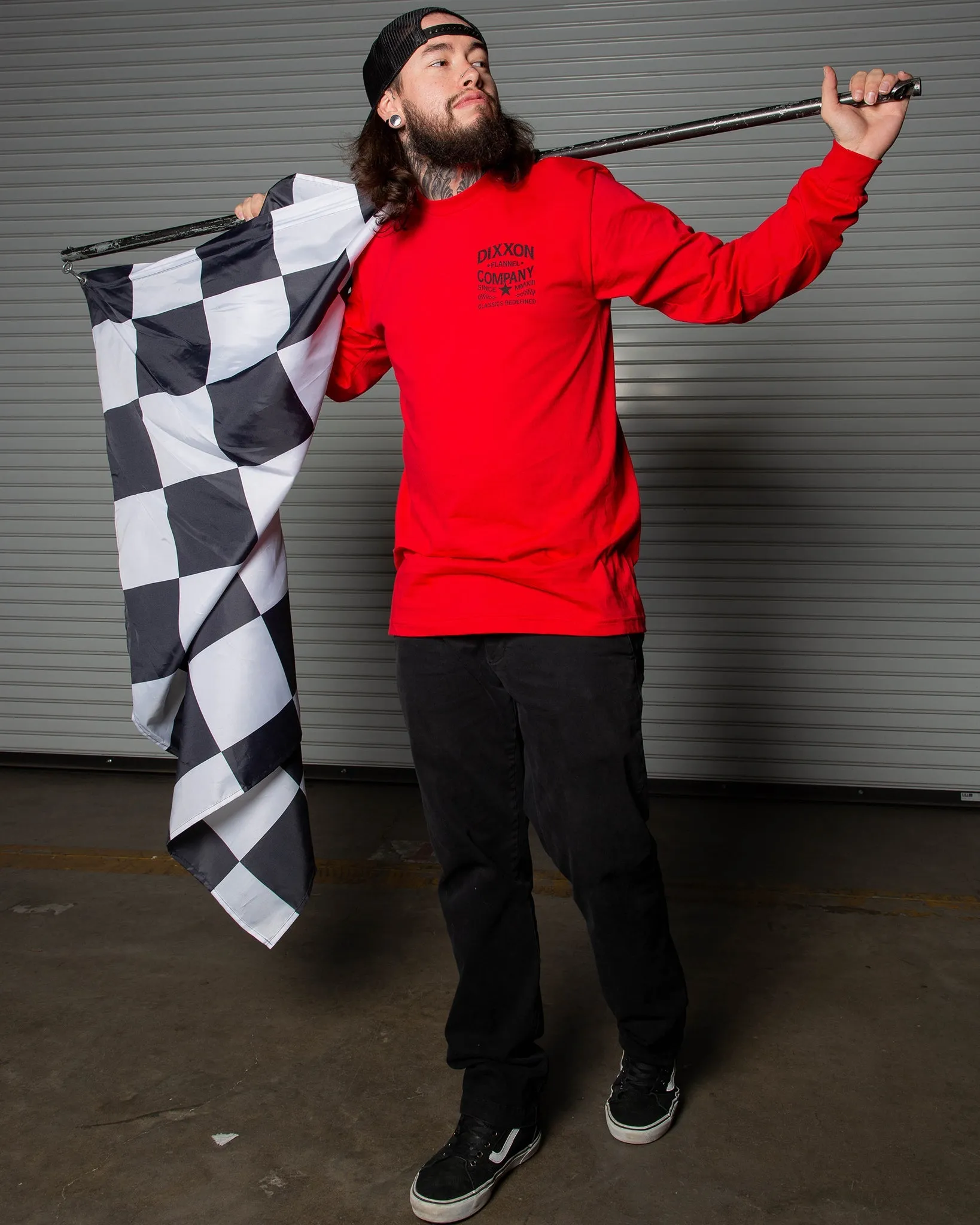 Checkered Flags Long Sleeve T-Shirt