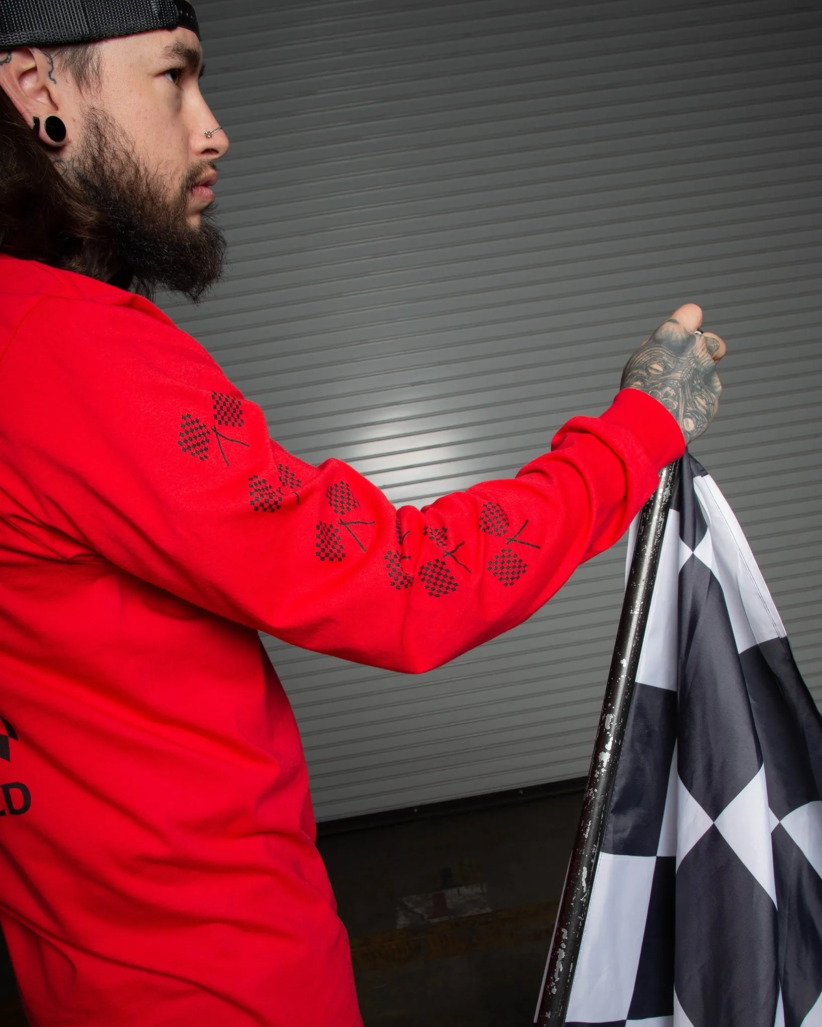 Checkered Flags Long Sleeve T-Shirt