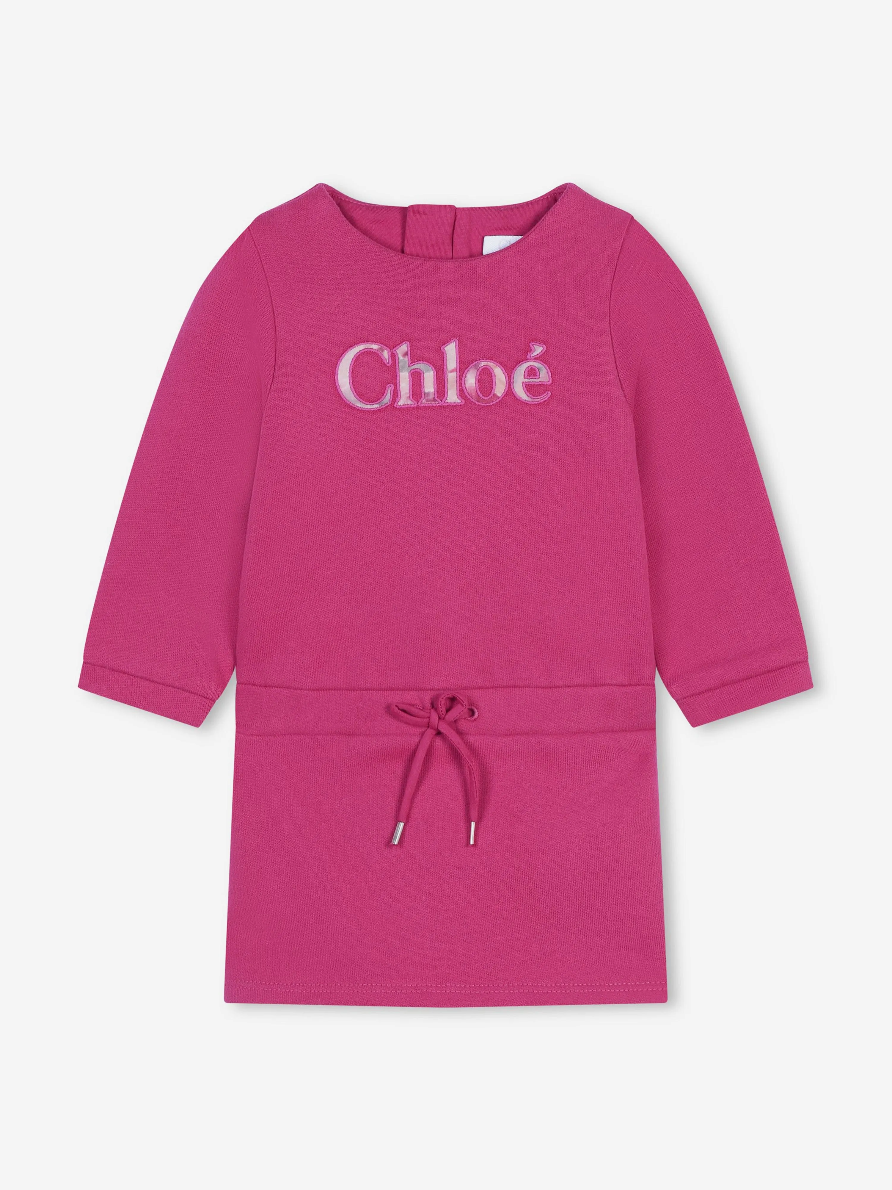 Chloé Baby Girls Logo Sweater Dress in Pink