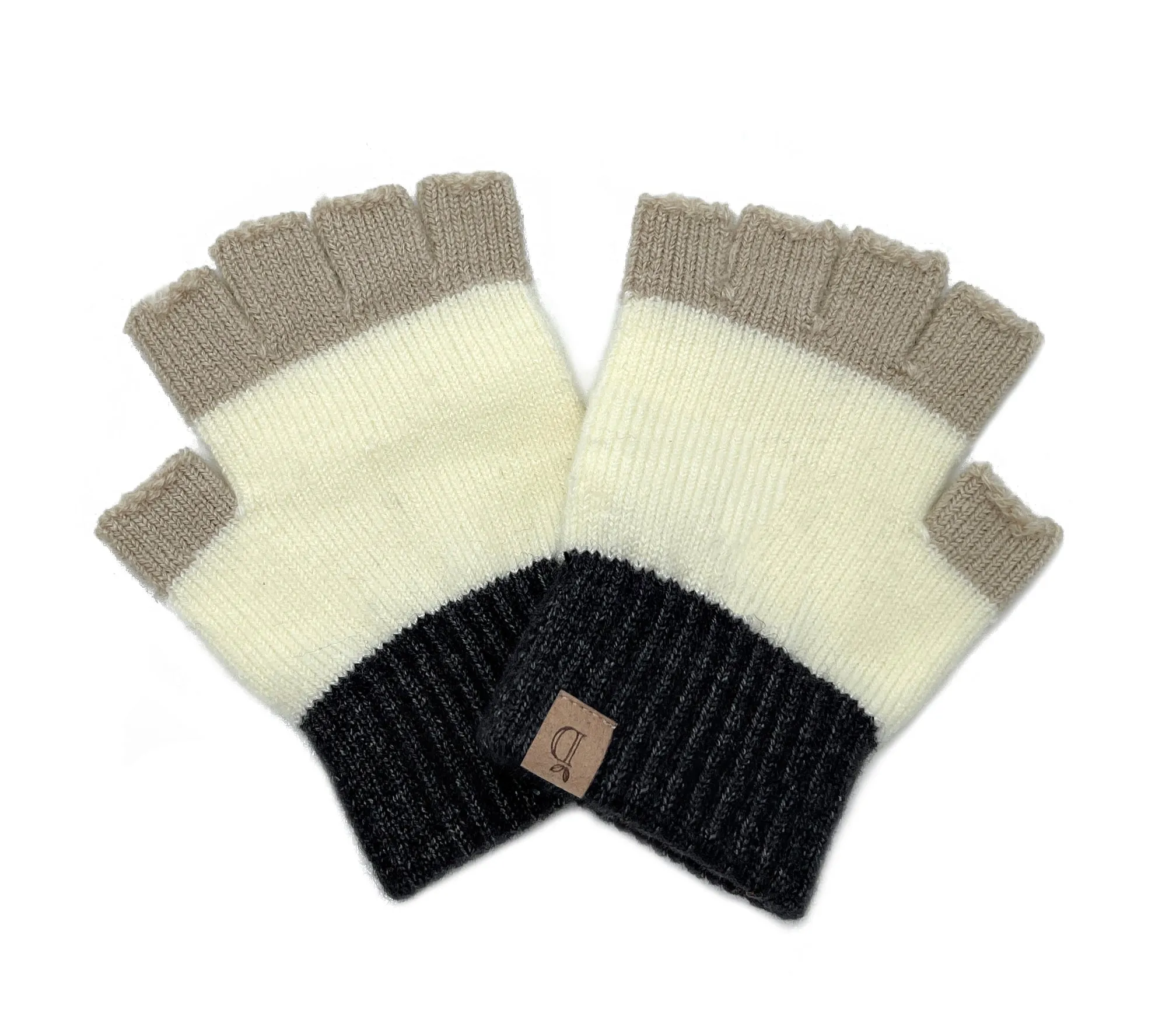 Colorblock Fingerless Gloves