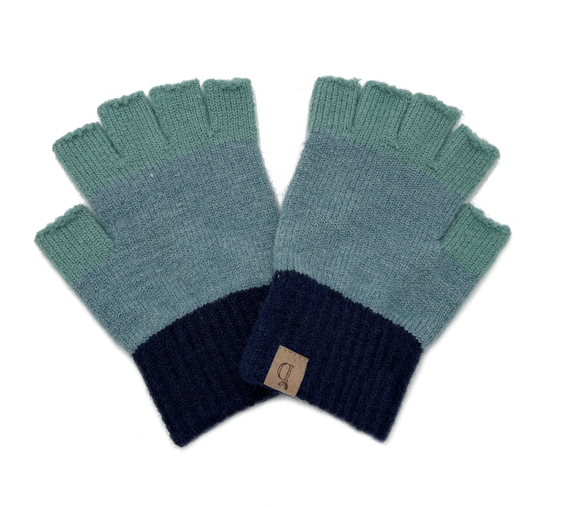 Colorblock Fingerless Gloves