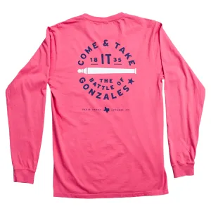 Come and Take It Long-Sleeve Pocket T-Shirt - Brick