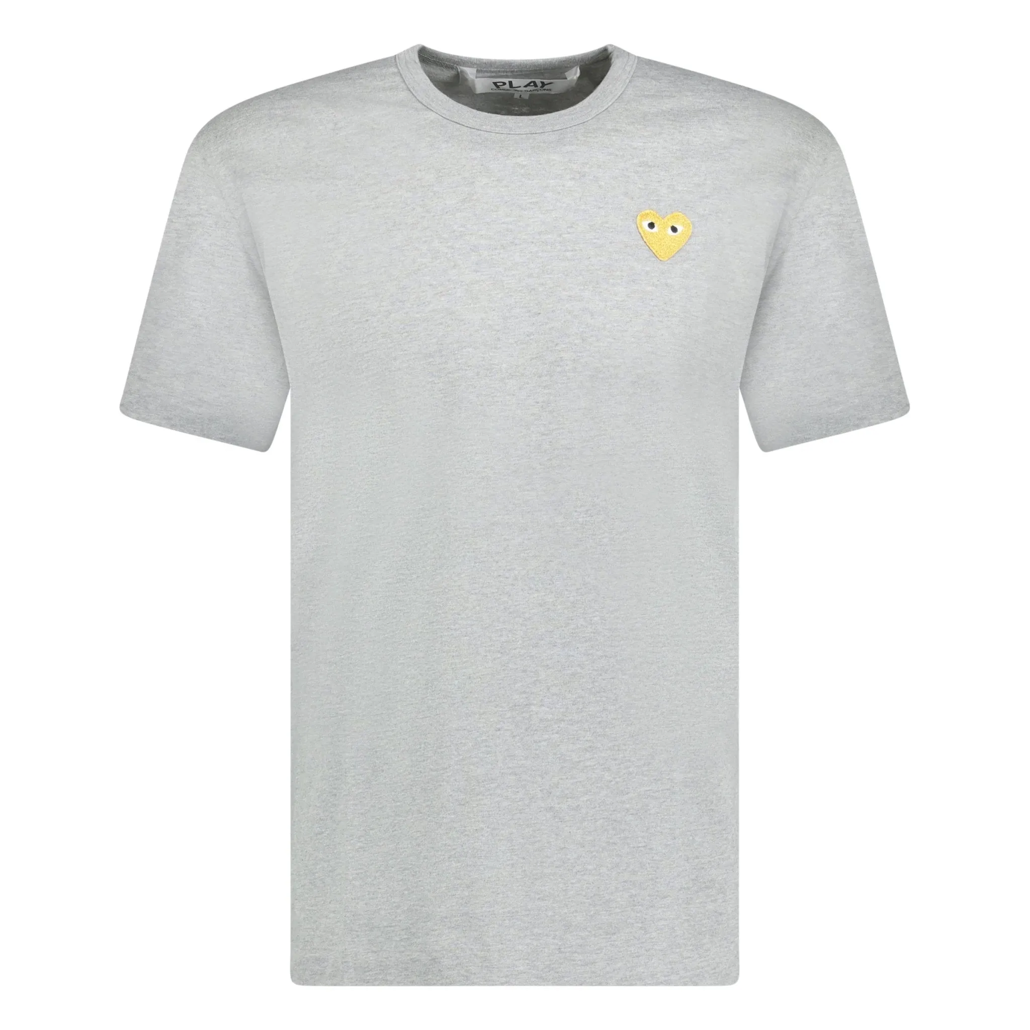 Comme Des Garcons Gold Heart Logo T-Shirt Grey