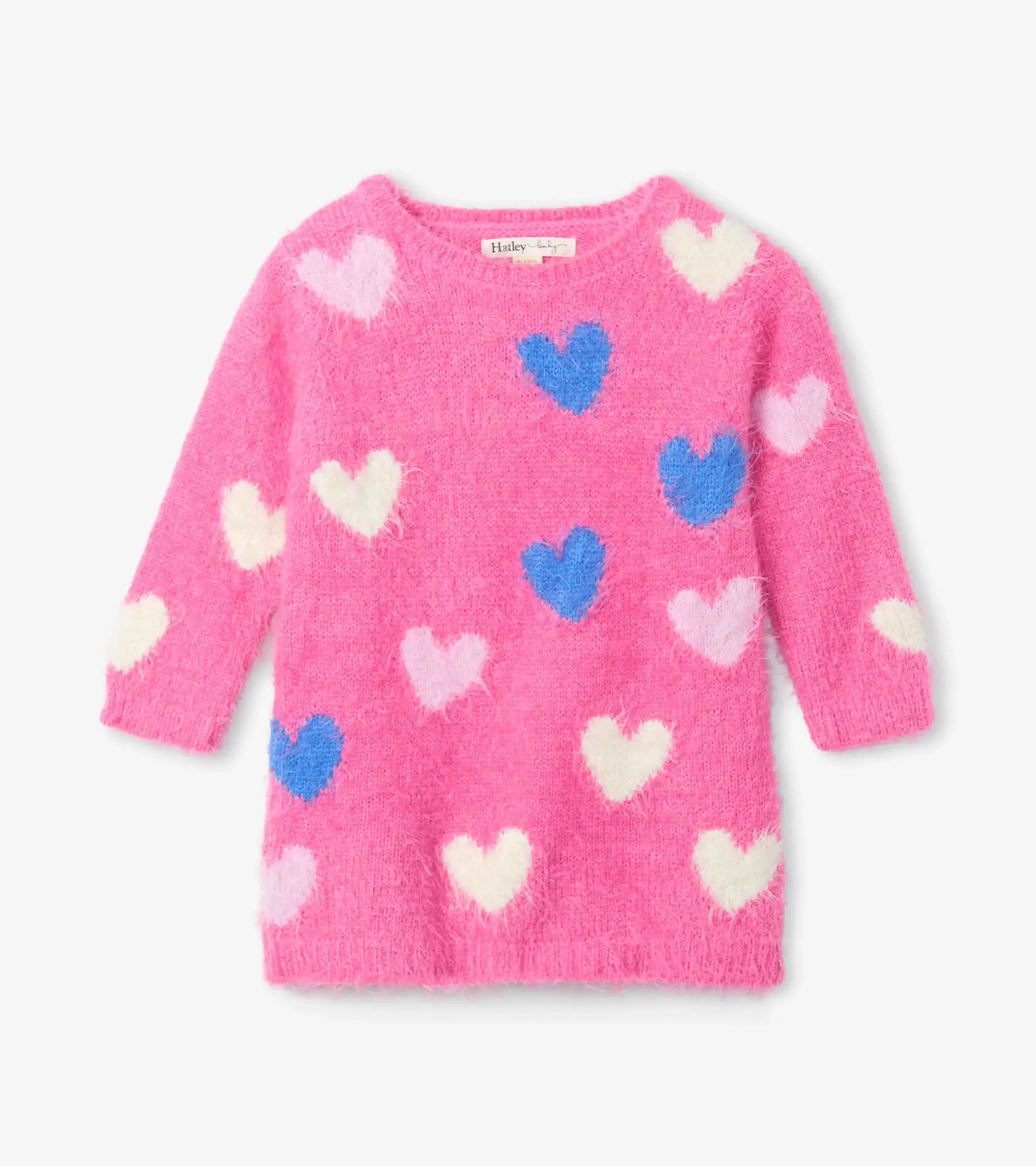 Confetti Hearts Fuzzy Sweater Baby Girls Dress | Hatley