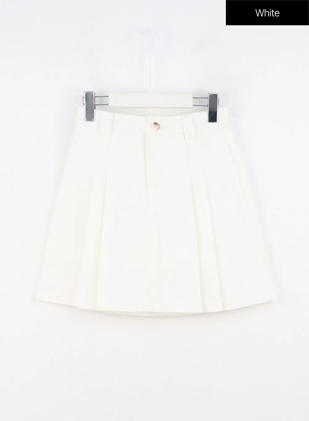 Cotton Pleated Mini Skirt OO312