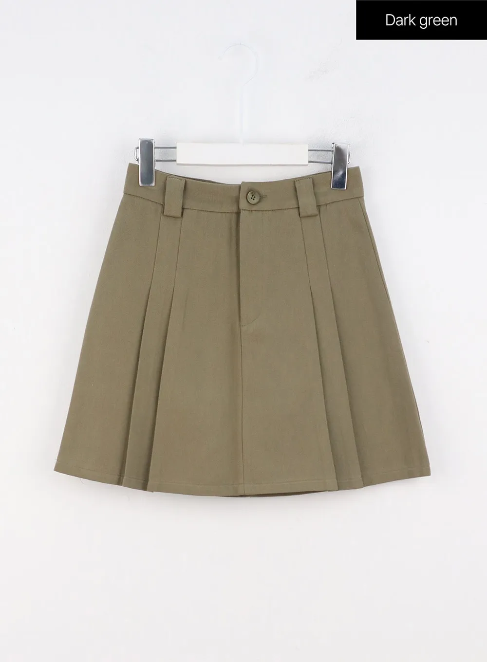 Cotton Pleated Mini Skirt OO312