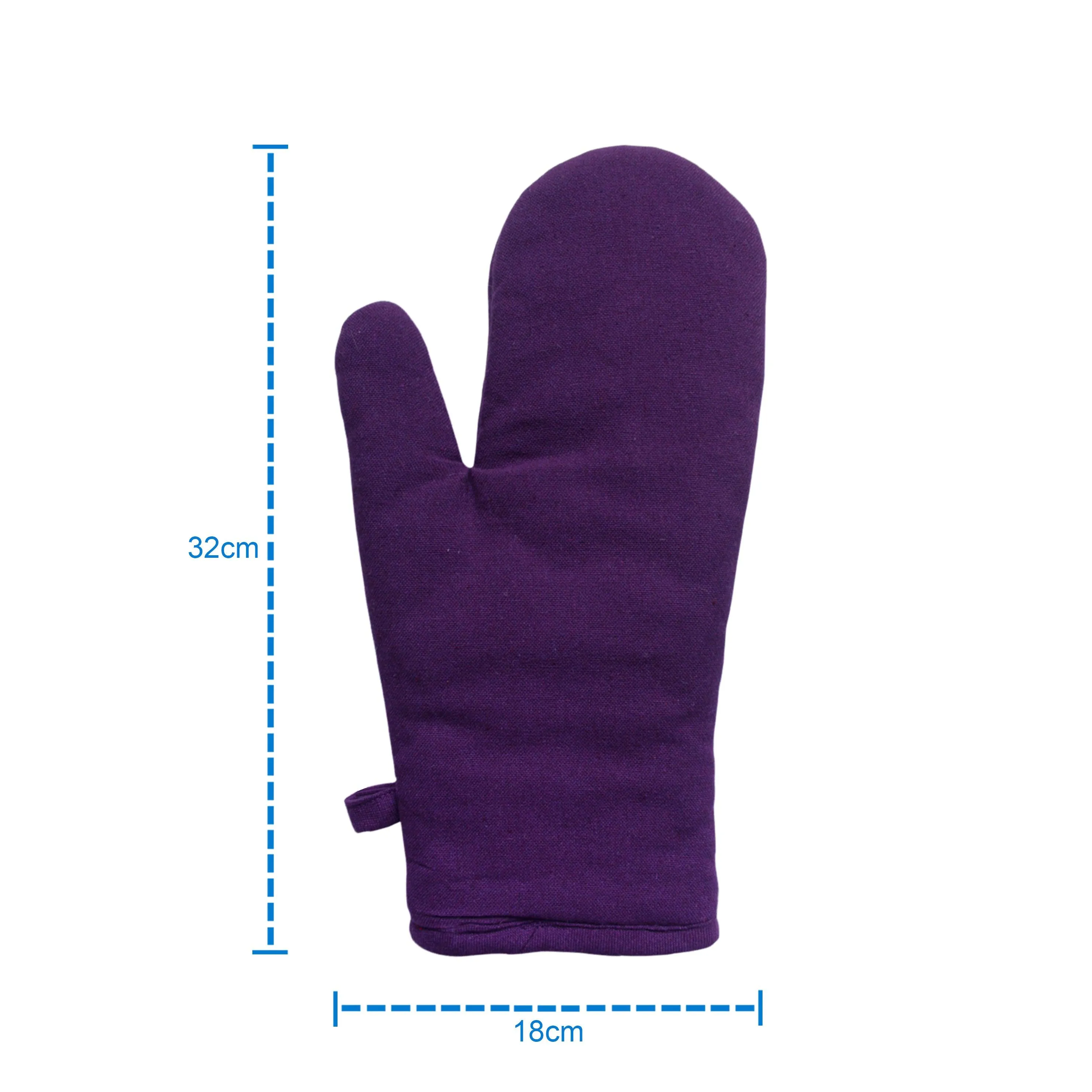 Cotton Solid Violet Oven Gloves Pack Of 2