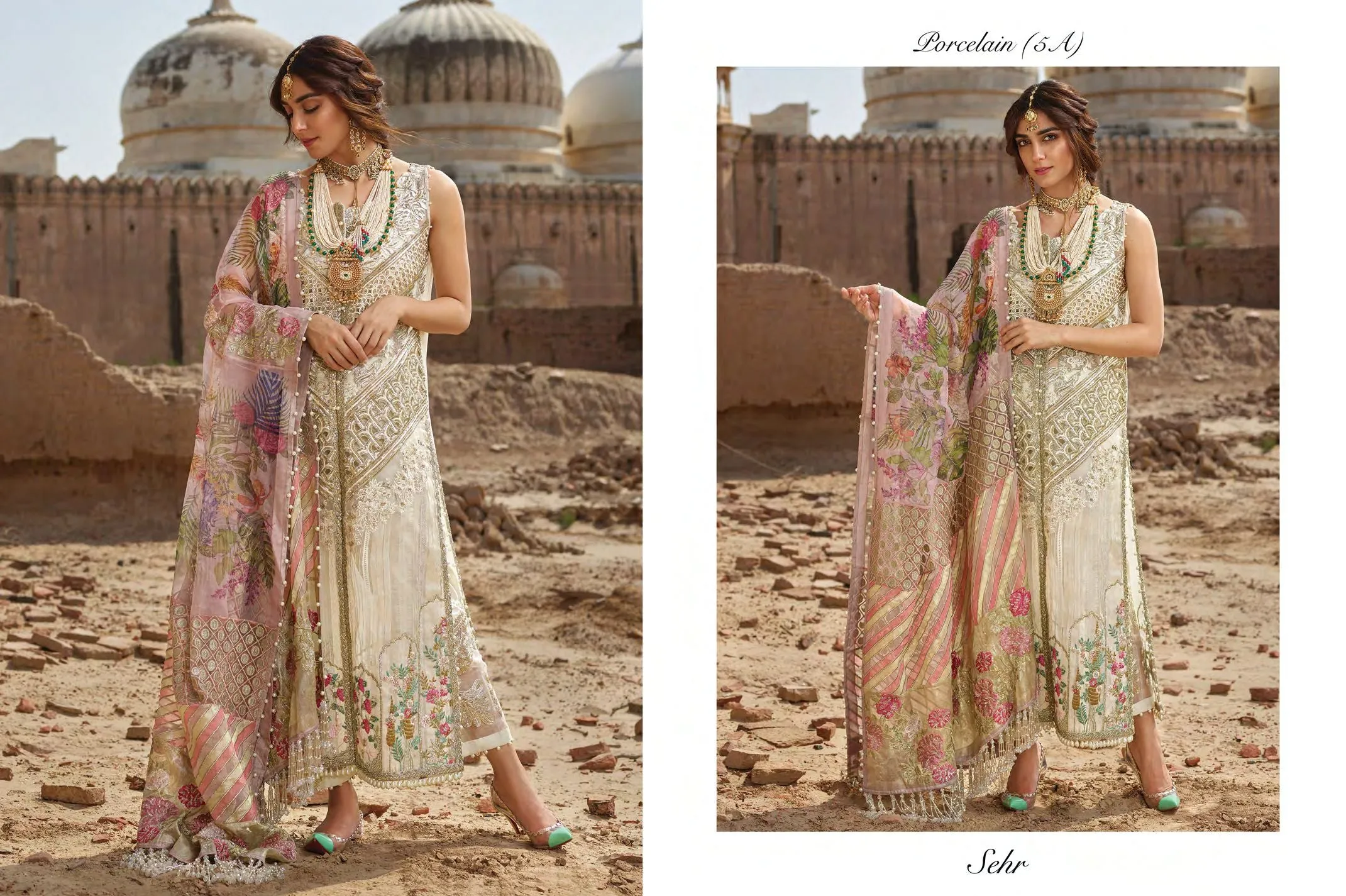 Crimson Luxe by Saira Shakira – Wedding Collection 2019 – D5-A Sehyr - Porcelain