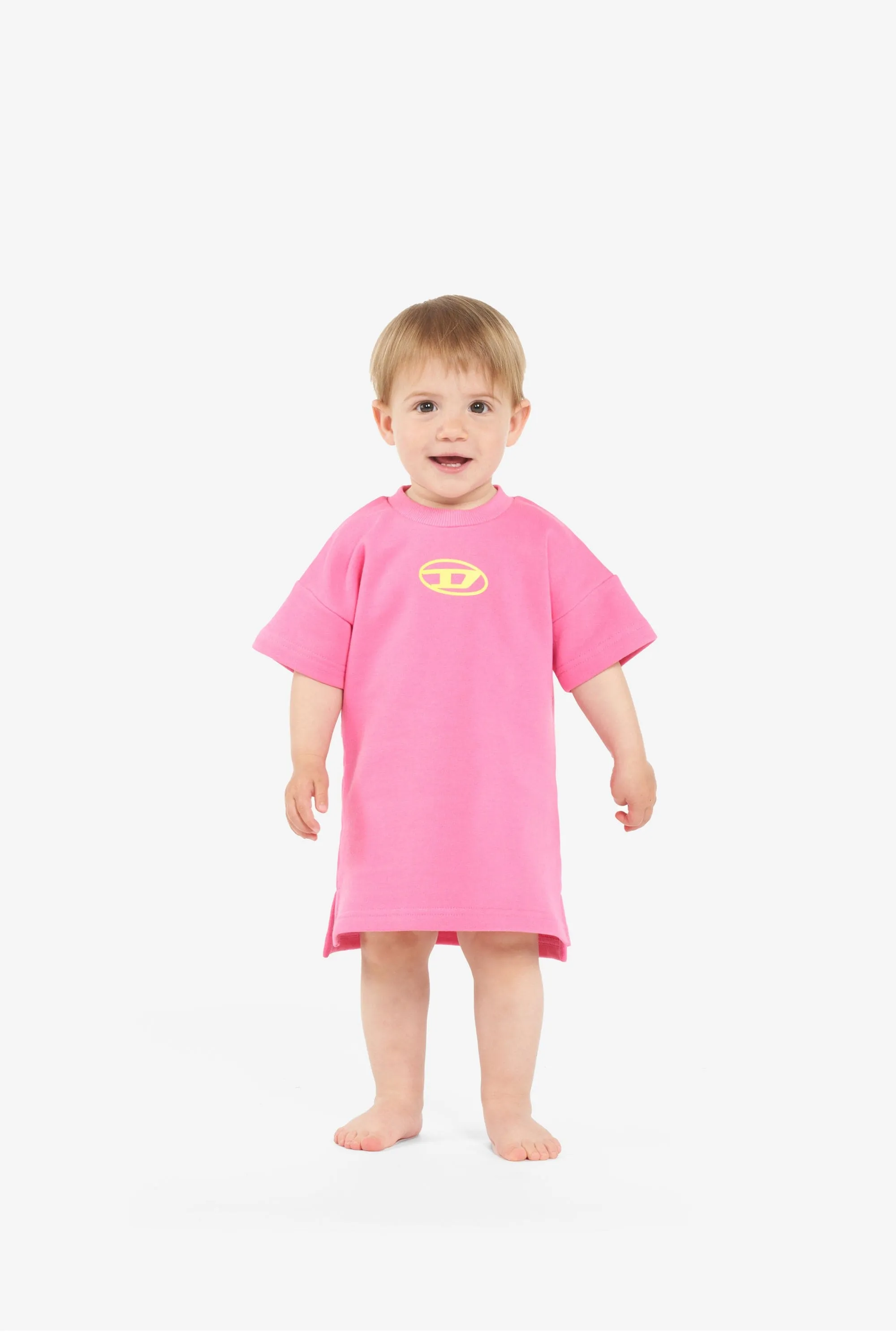 Diesel Baby Girls Logo Dress in Pink