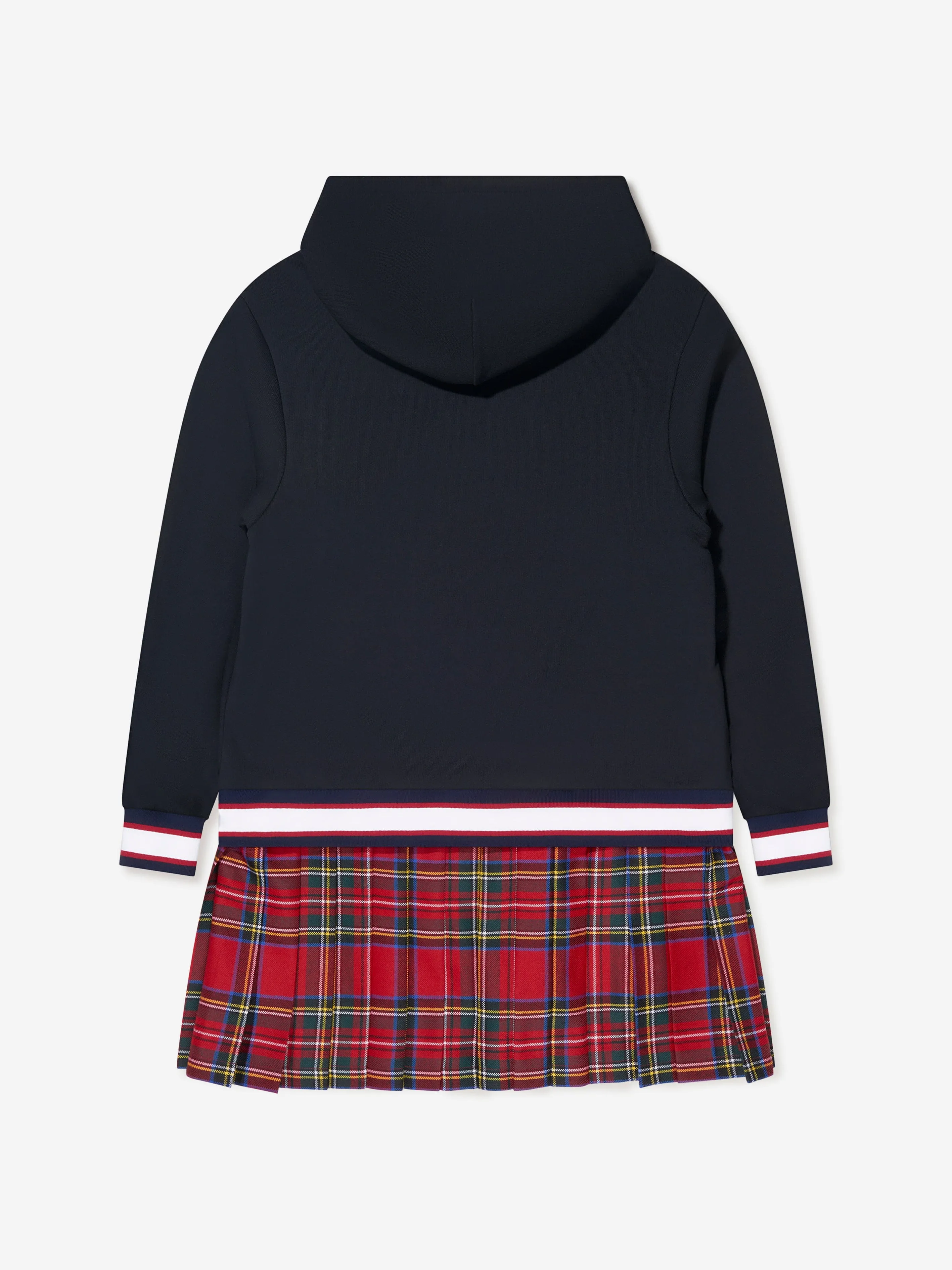 Dolce & Gabbana Girls Tartan Skirt Hooded Dress